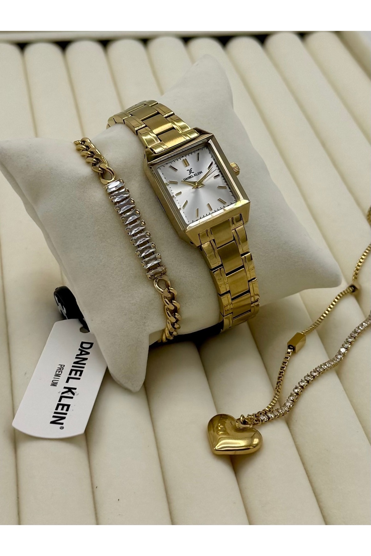 Daniel Klein Orijinal Kadın Kol Saati 2 Yıl Garantili Çelik Kolye Ve Bileklik Seti dklr01