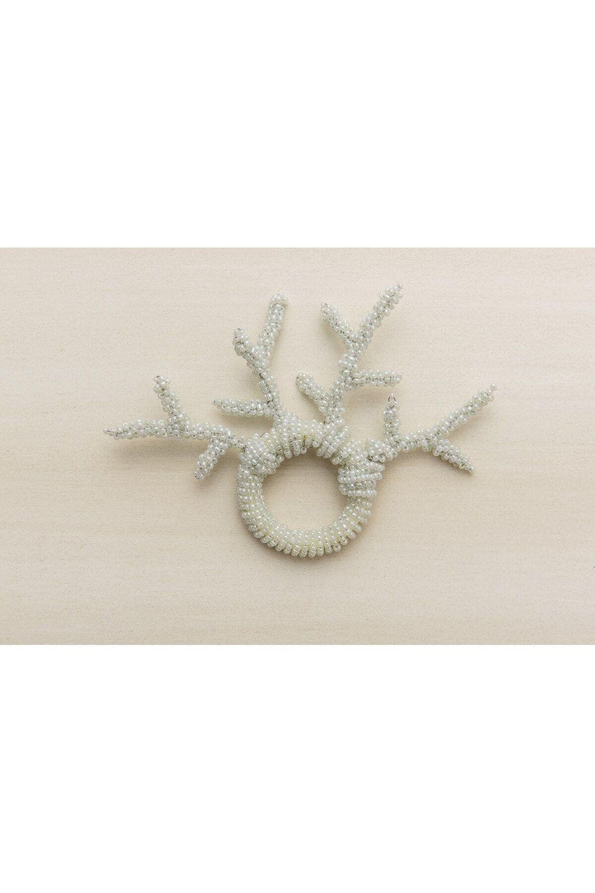 Gül Güler-Napkin Holder Bead Coral Aqua Green 2