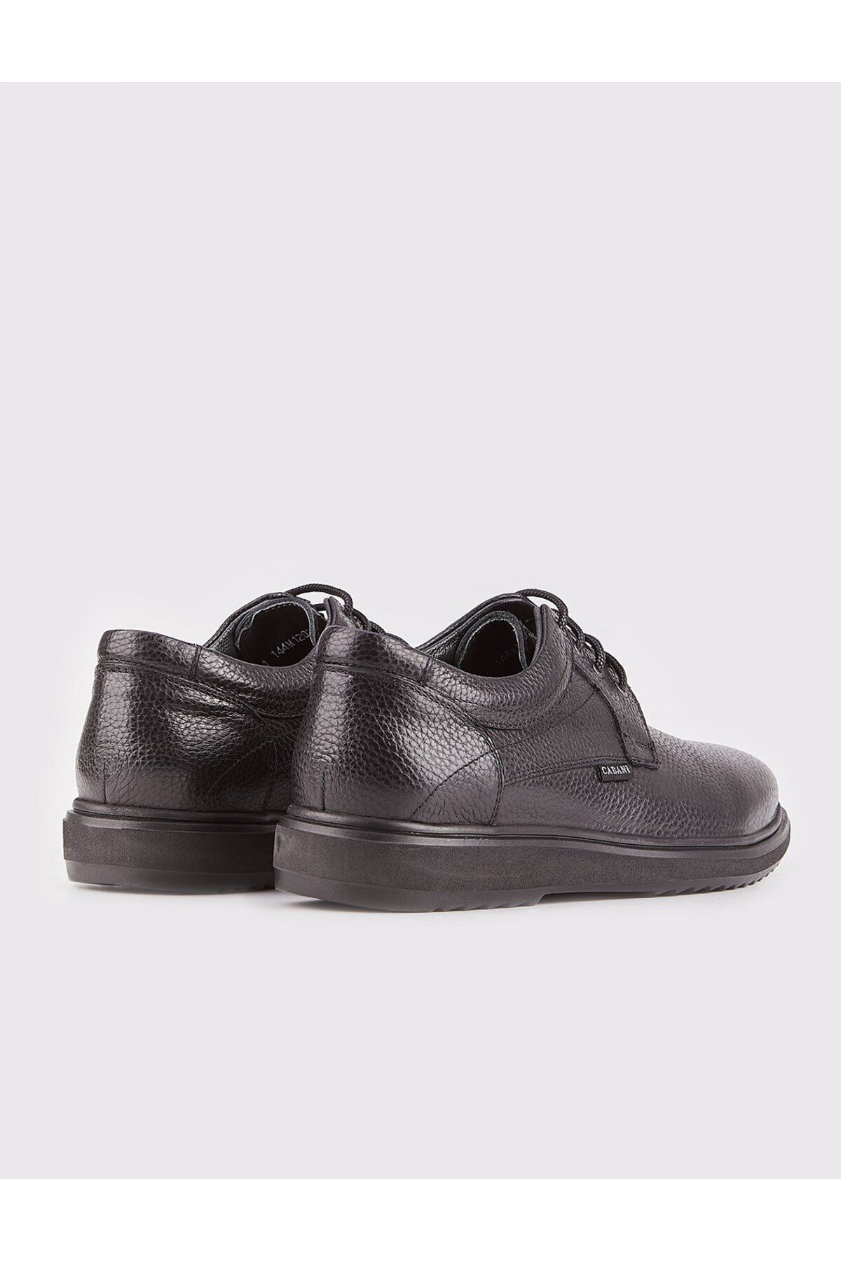 Cabani-Genuine Leather Black Lace-Up Men's Casual Shoes 3