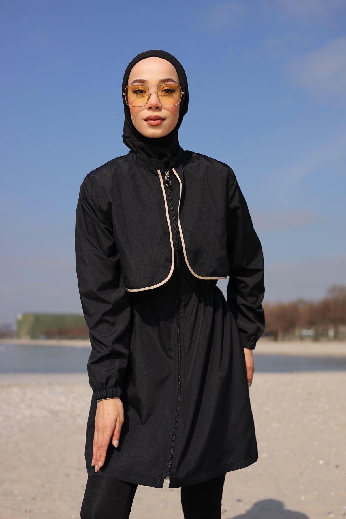 Nera Hijab Swimsuit.Tunic Bone Tights Set of 3 Bag Gift.