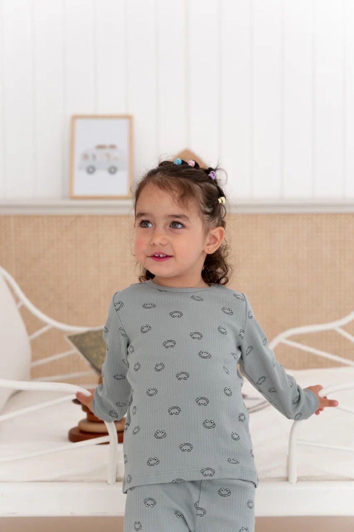 Lilabio-100% Cotton Patterned Girls' Pajama Set 2