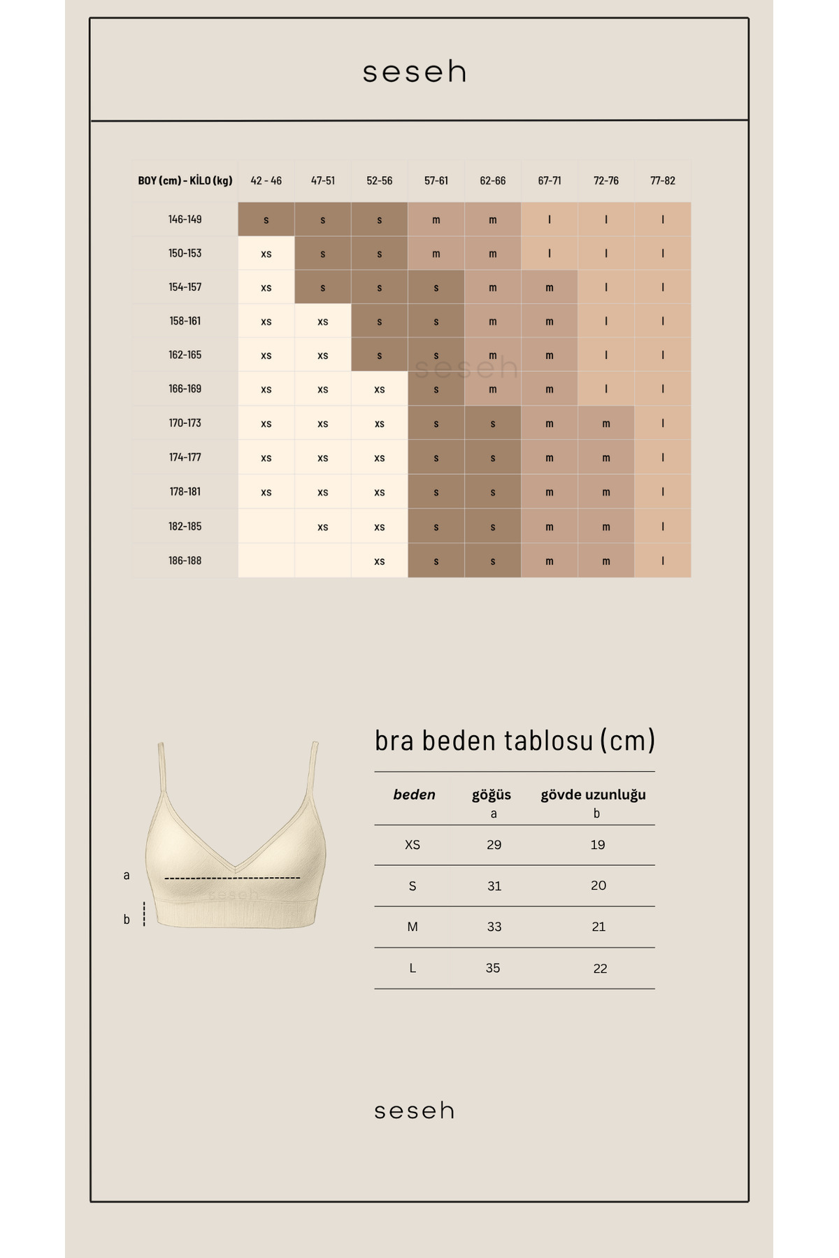 SESEH Eterna Kahve Comfortlux Üçgen Bra görsel 6