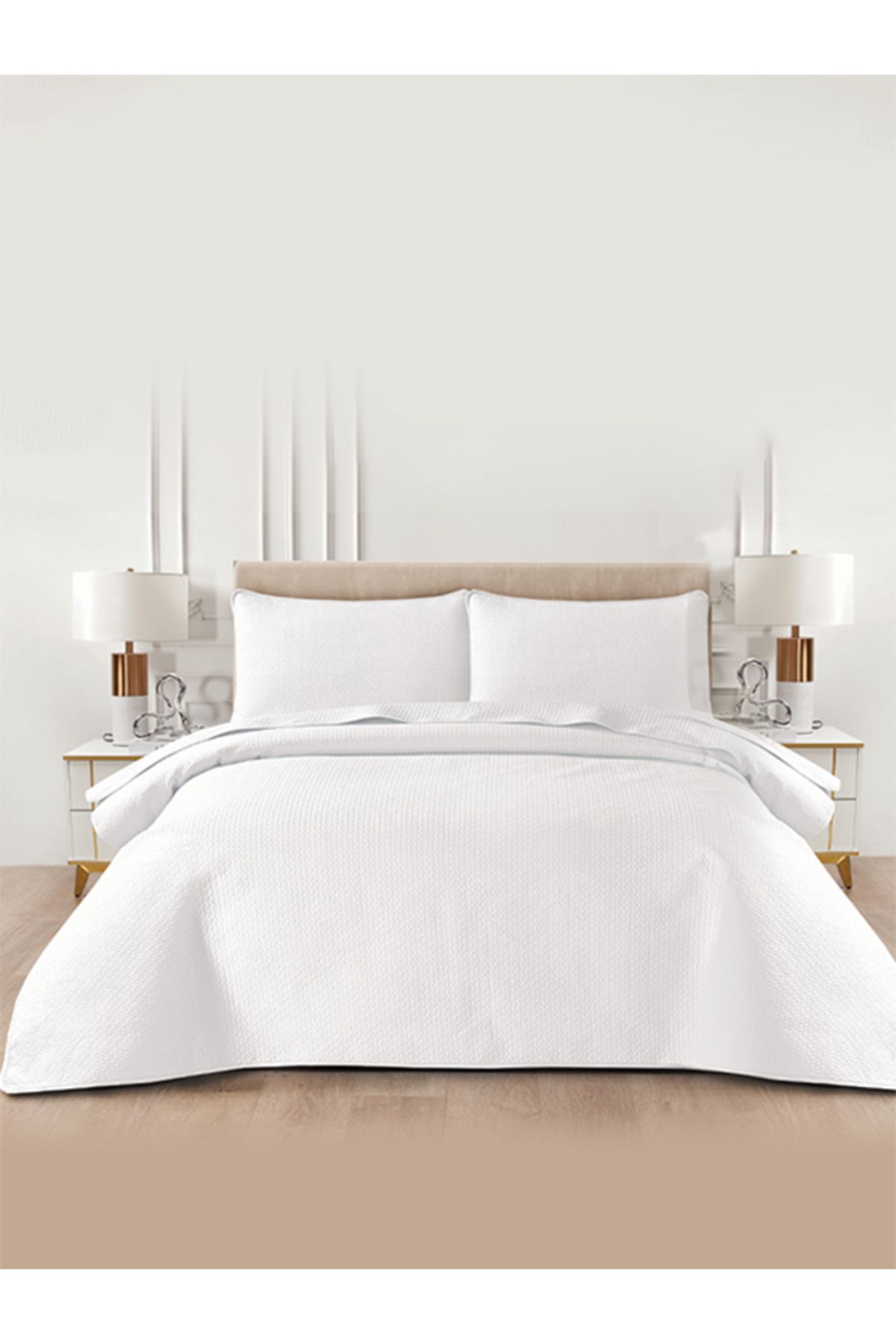 Bee Home Bed and Bath-Button Bloom | 3 Pieces King Quilt Set - 270 X 234 Cm 1