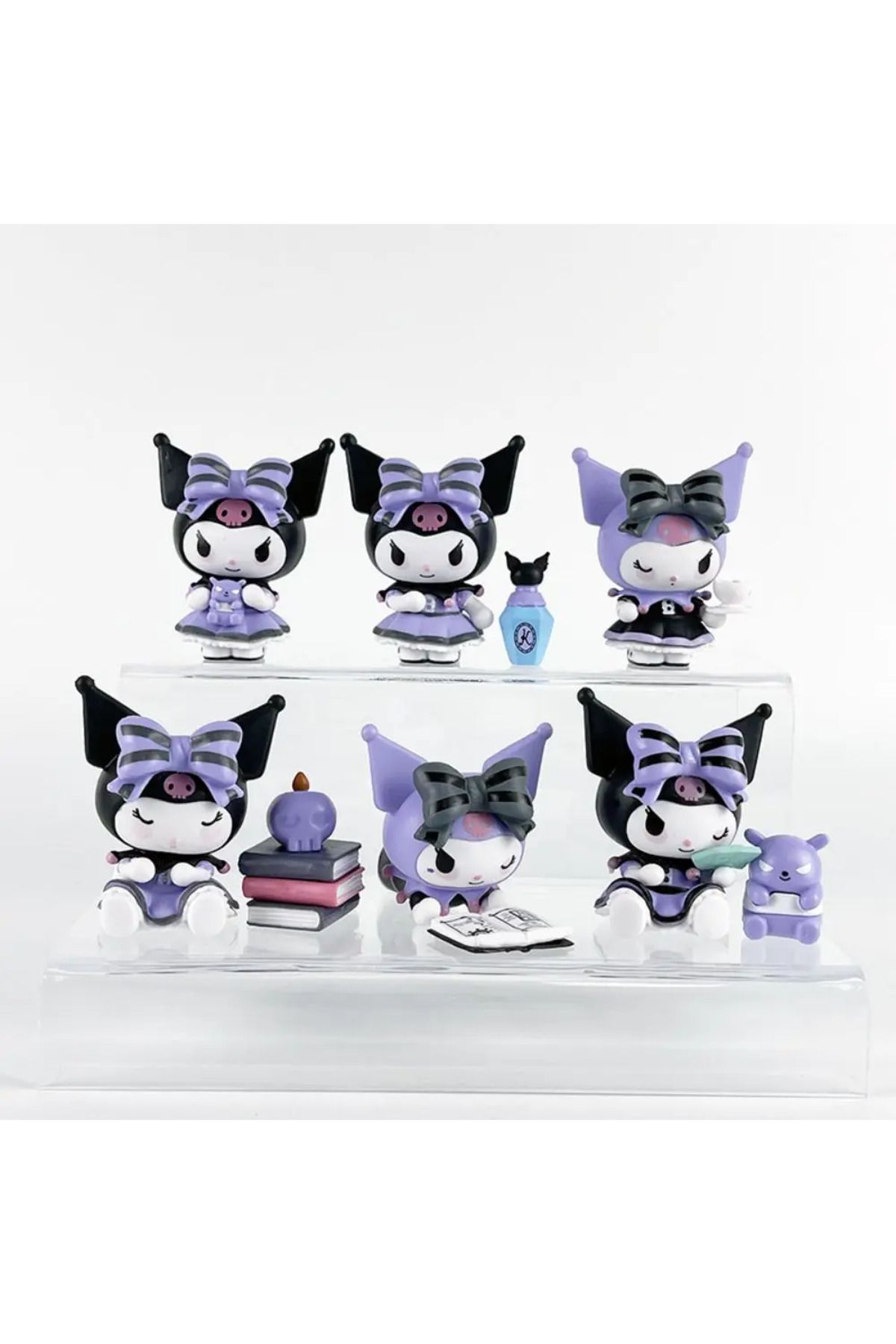 Miniso-random style 1pcs 6Pcs Set Sanrio Kuromi Blind Box Lucky Divination Series Action Figure Doll Surpri 3