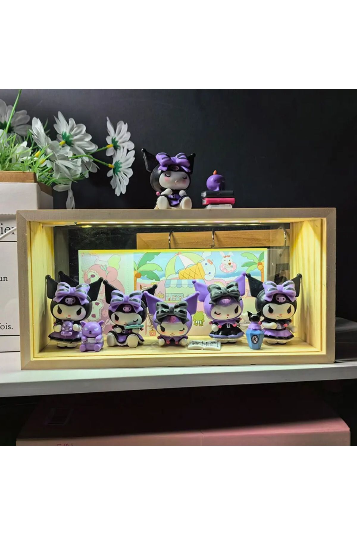 Miniso-random style 1pcs 6Pcs Set Sanrio Kuromi Blind Box Lucky Divination Series Action Figure Doll Surpri 4