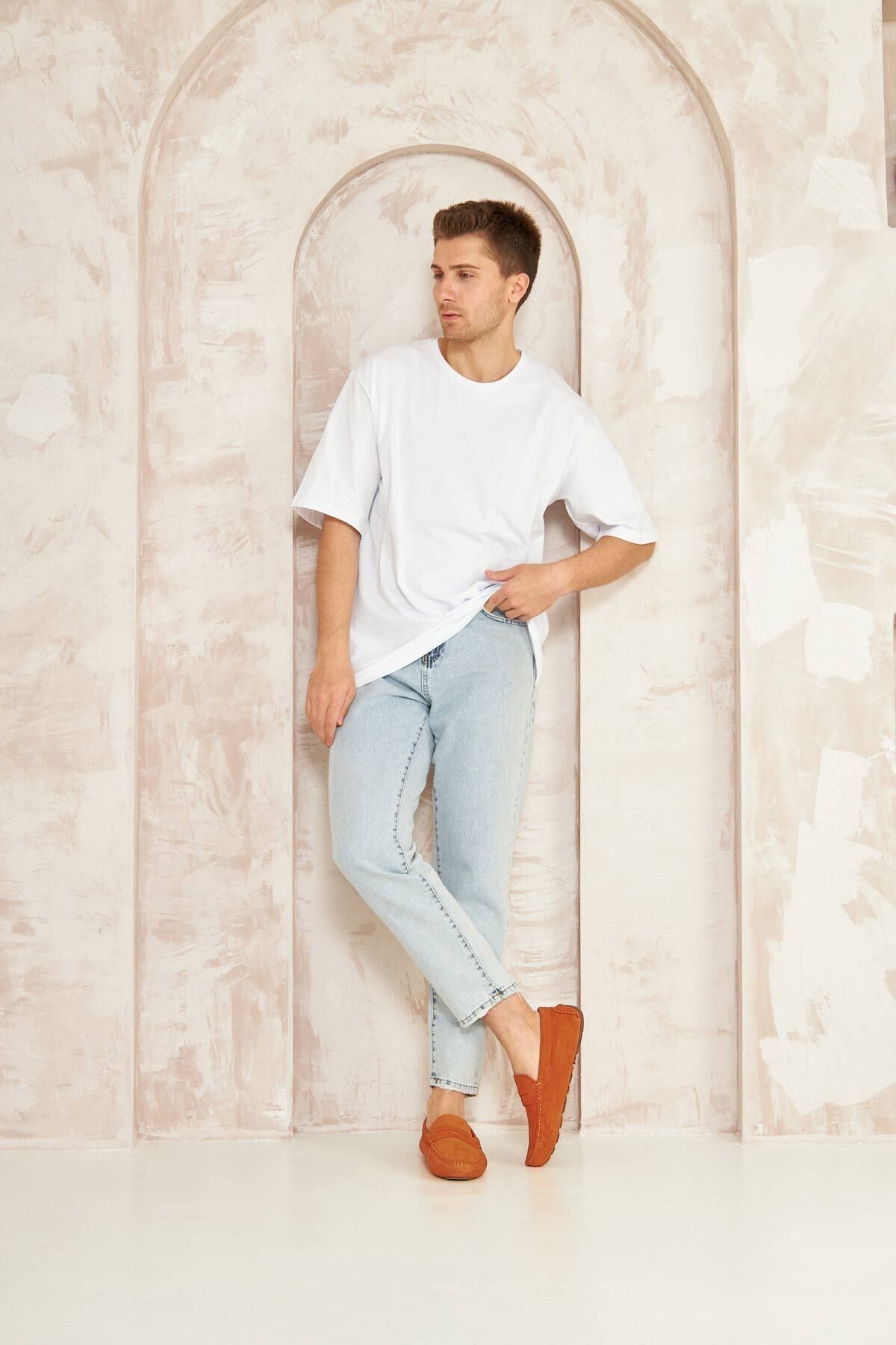 Pegia-Γνήσια Suede Ανδρικά Παπούτσια Loafer 500901 5