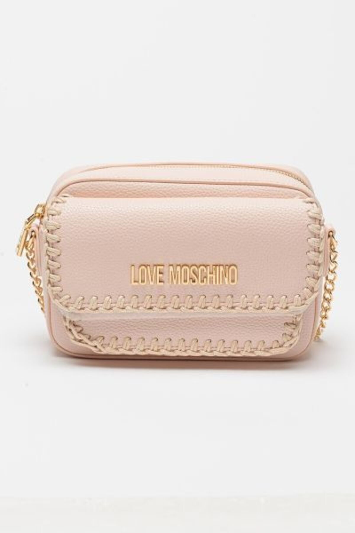 Love Moschino TORBA PU CIPRIA RĘCZNIE SZYTA ECRU