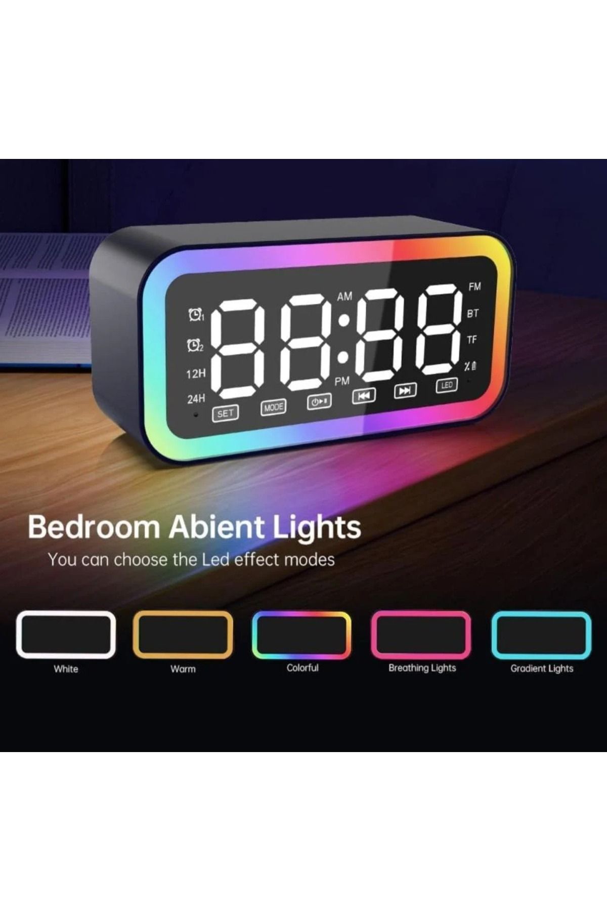DLC-Digital Alarm Clock with Speaker and Radio Temperature for Home and Office 6