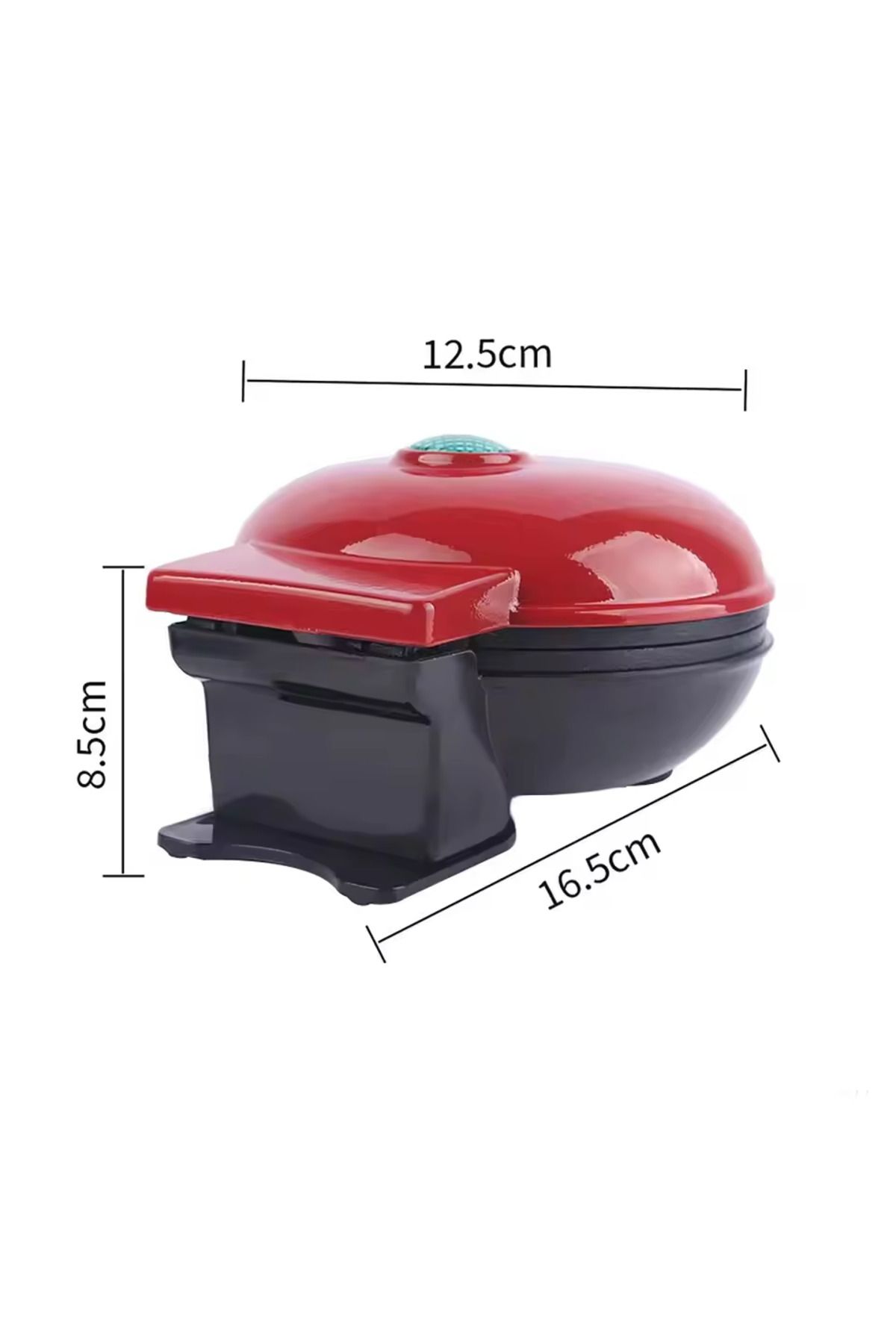 Choice-Red Eu 1pcs Versatile Mini Waffle Maker With A Non-stick Surface For Breakfasts Compact Roaster 5
