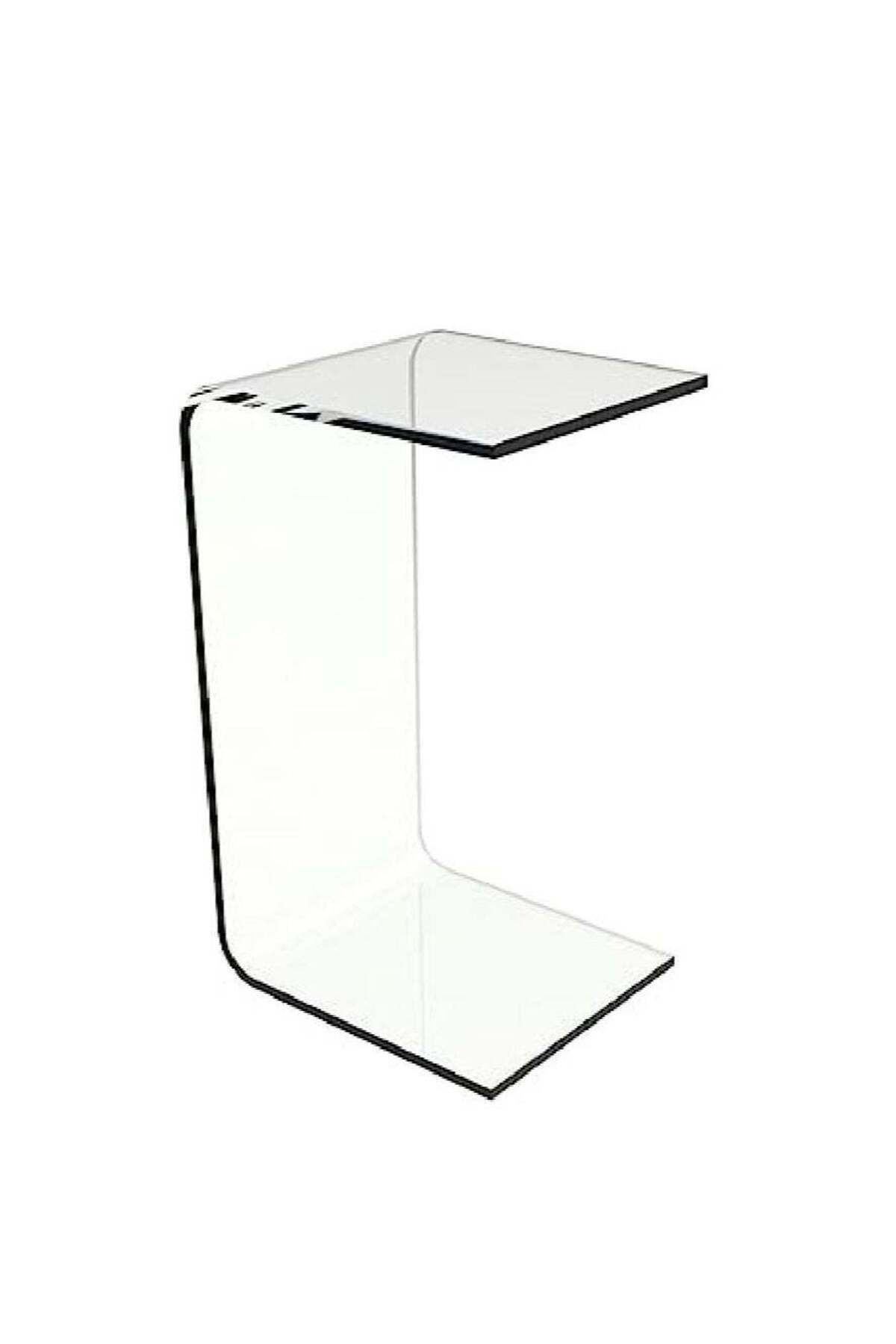 SMARTPOINTS-Acrylic End Table C Shape End Table Easy Move Display Table 8
