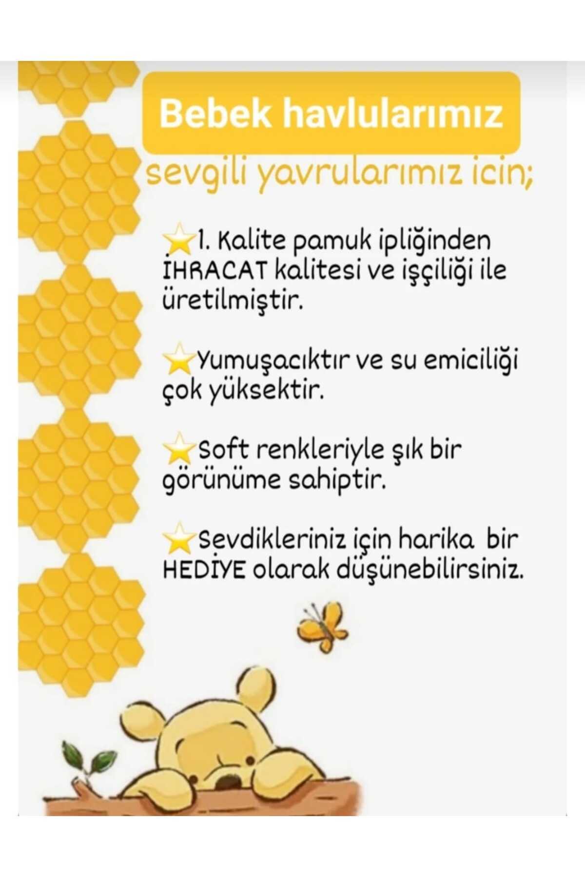 Alpar Tekstil %100 Pamuk Ekstra Yumuşak Kız-Erkek Bebek Banyo Havlu Kundak Ekru/kuzu fotoğrafı 7 (önizleme)