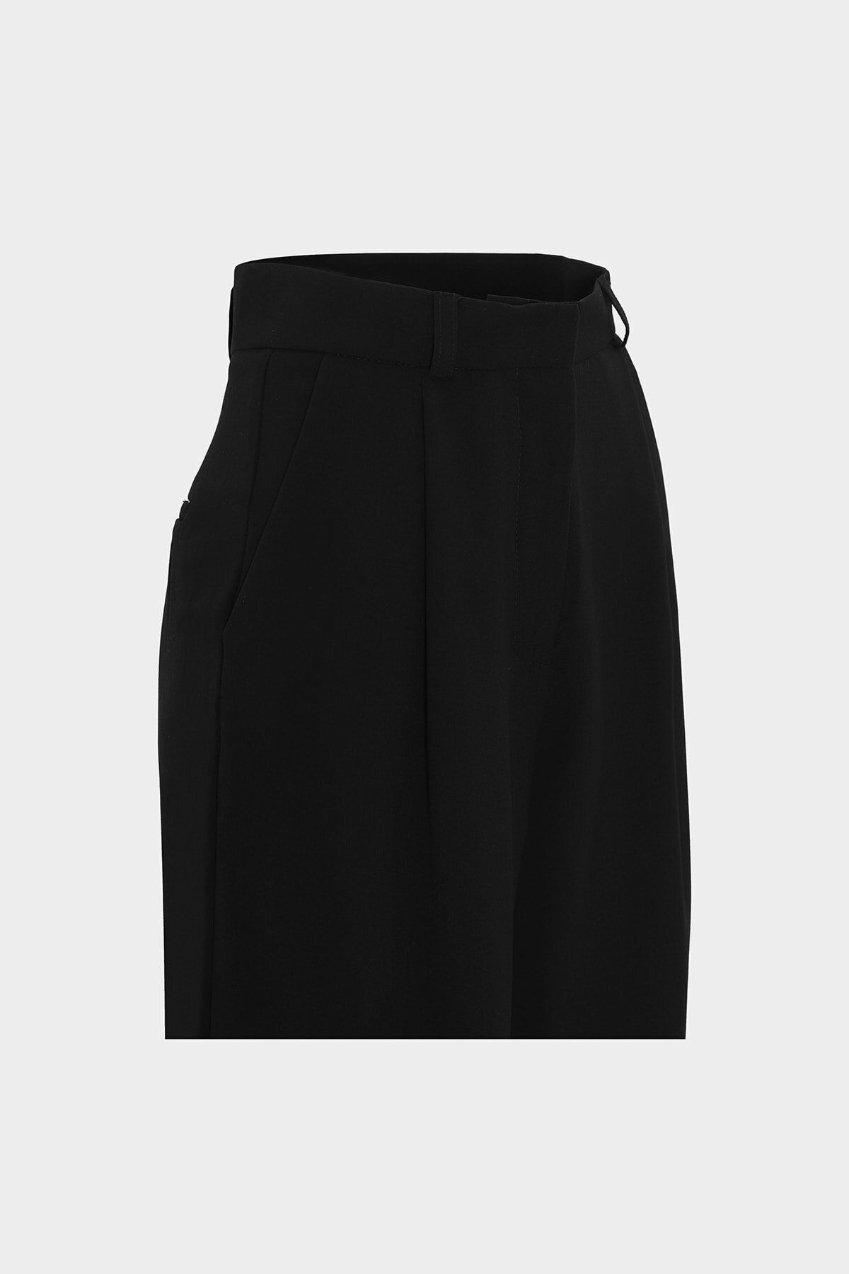 Açelya Okcu-Palazzo-Gewebte Hose mit hohem Bund und Beinabschluss 5