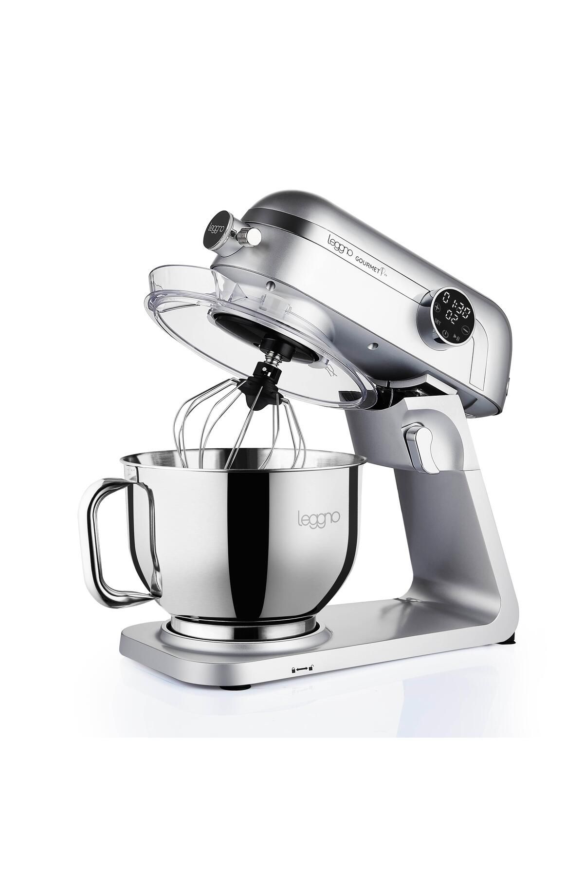 Leggno-Gourmet Pro Sm1527msv - خلاط حامل باللون الرمادي الفضي 2