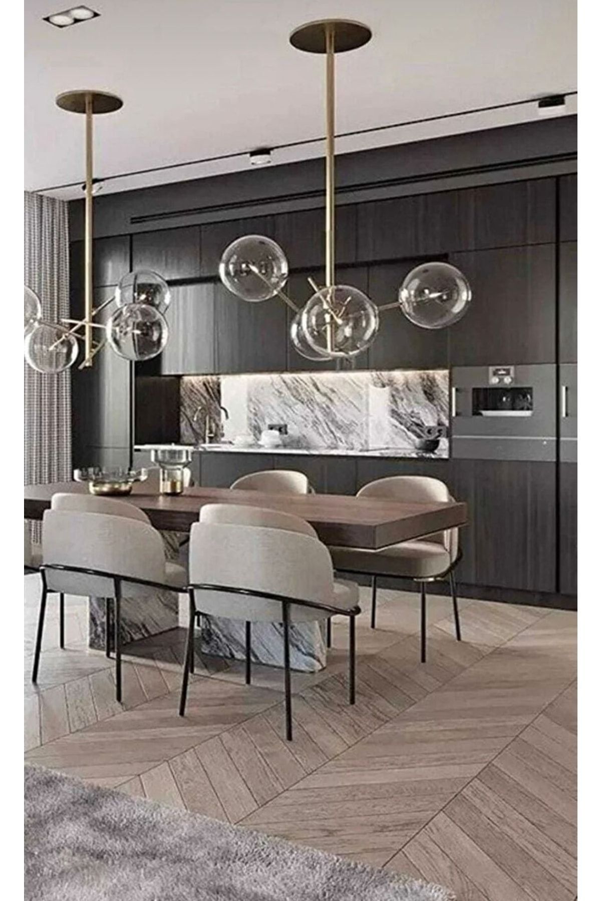 4'lü Mutfak Sandalyesi Salon Sandalyesi Yemek Odası Sandalyesi Papel Sandalye Ofis Sandalyesi-0