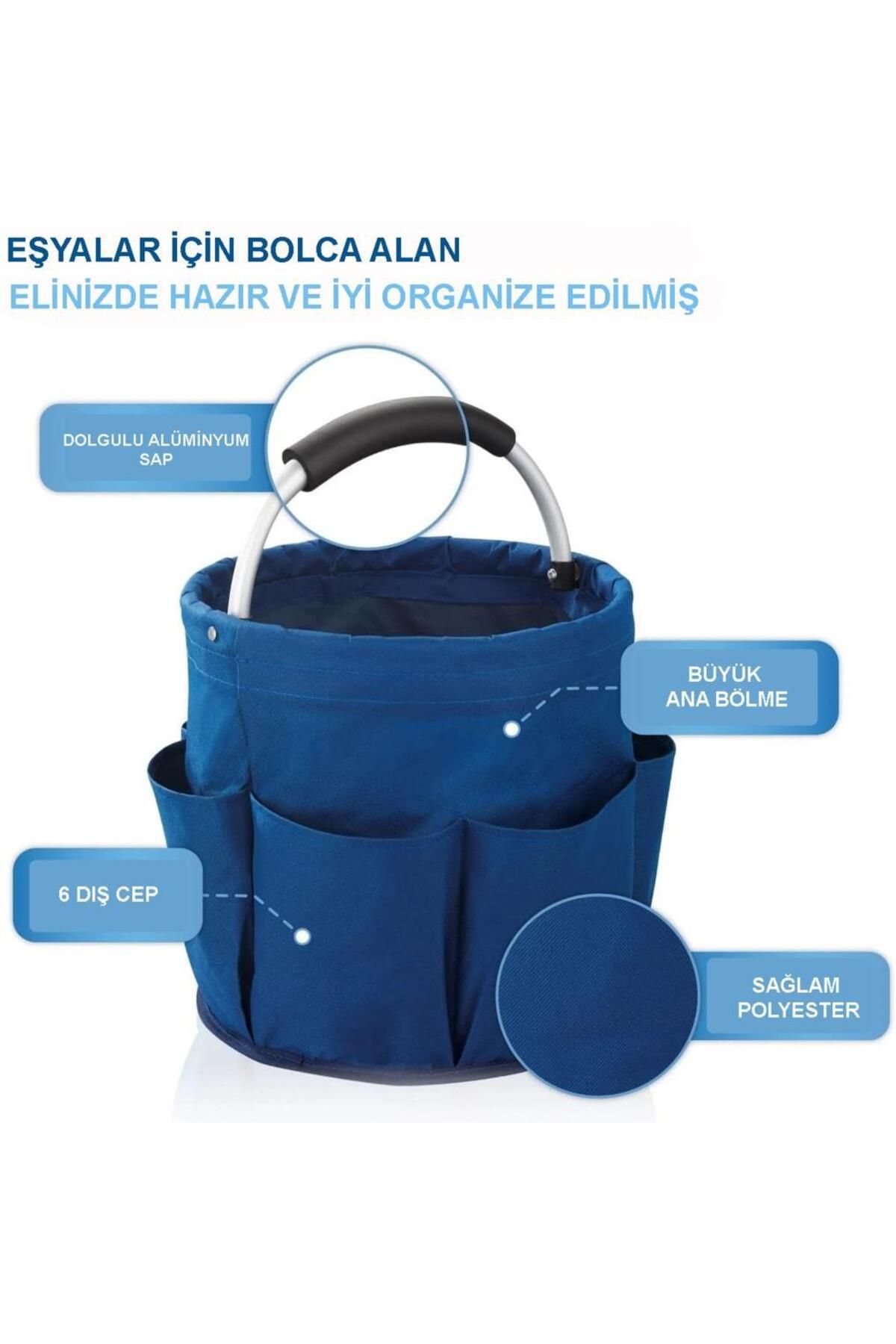 Saban-Cleaning Bag – Multi-Compartment, Handle, Cleaning Material Transport and Storage Organizer |   28X28X26, 5