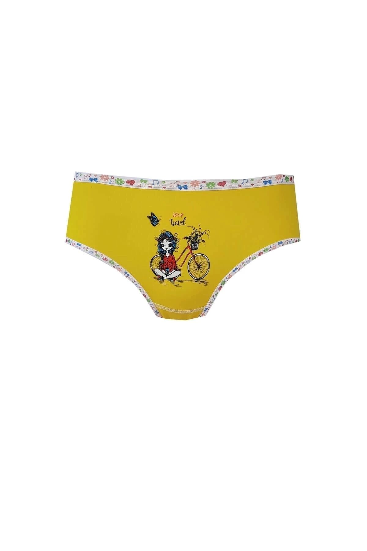 Tutku-Underwear 12 Pack Girl's Printed Colorful Panties Lycra Slip 6
