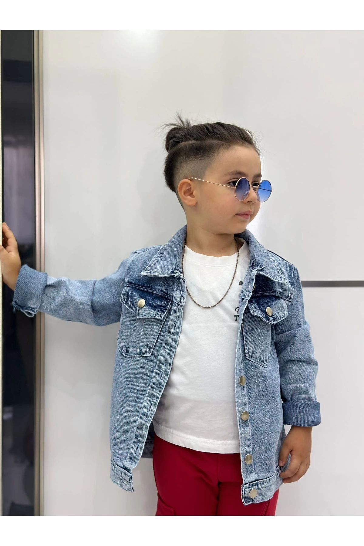 DUDOR KİDS  Mickey Mause Nakışlı Kot Ceket-bayramlik - Görsel 2