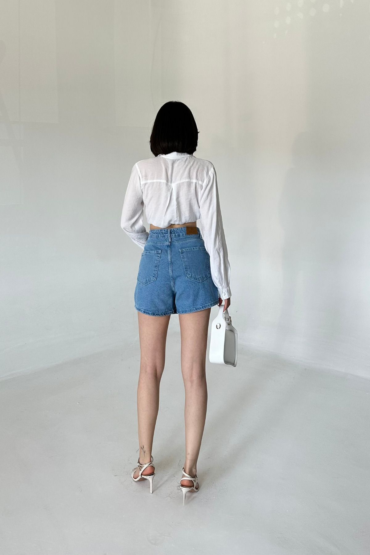 XRAY JEANS-Blugi de damă scurti de vară de bază albastru pantaloni scurți de blugi fustă 3