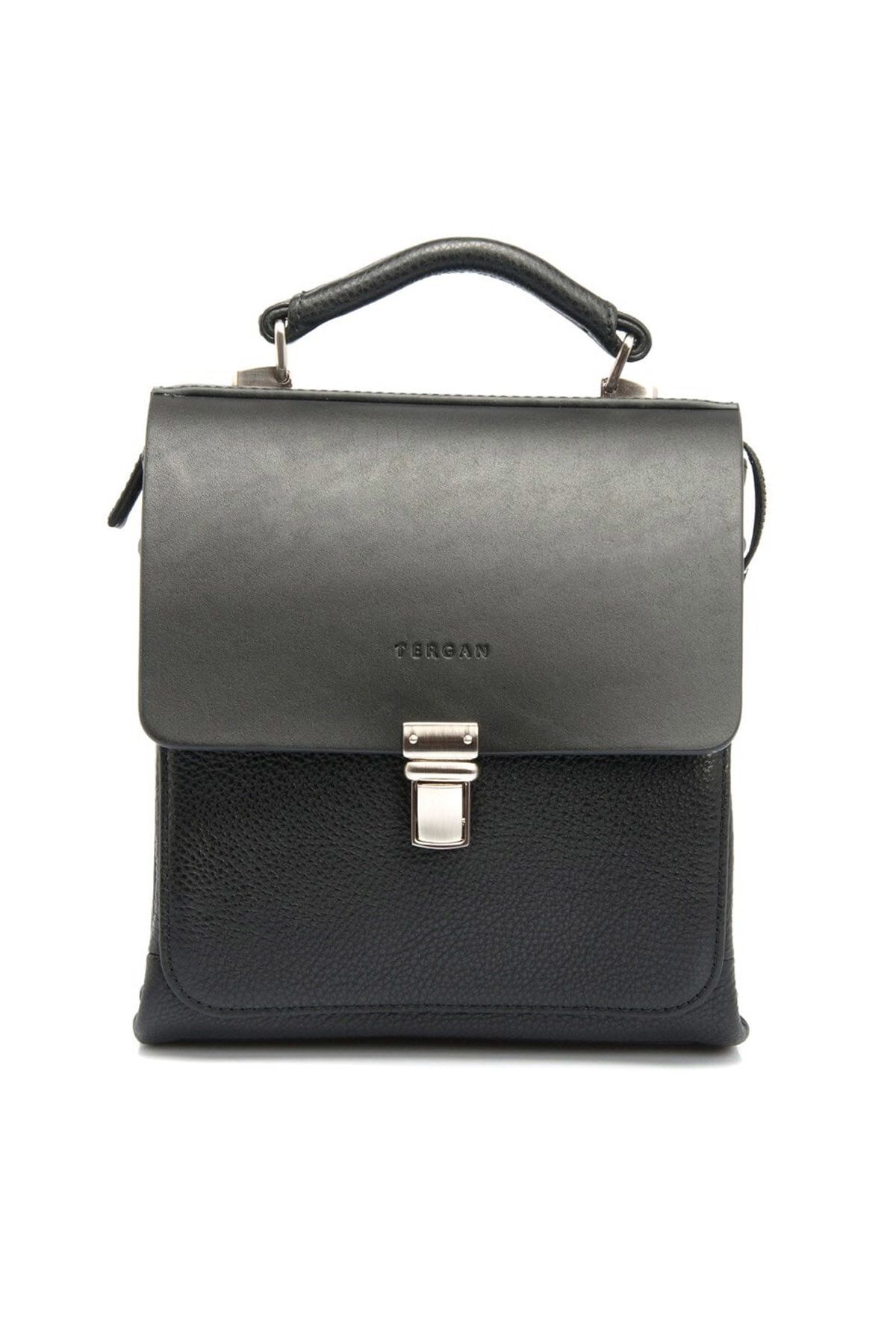 Tergan-Genuine Leather Black Men's Messenger Bag S1AC00021126 1