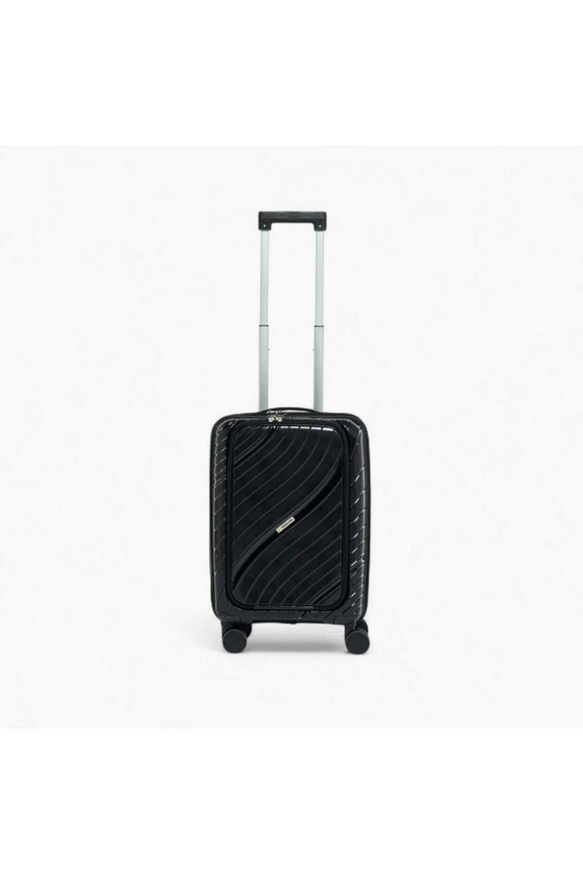 Oaklan by Shoexpress-Textured Hardcase Trolley Bag with Retractable Handle - 20 Inches Check-in Bag 1