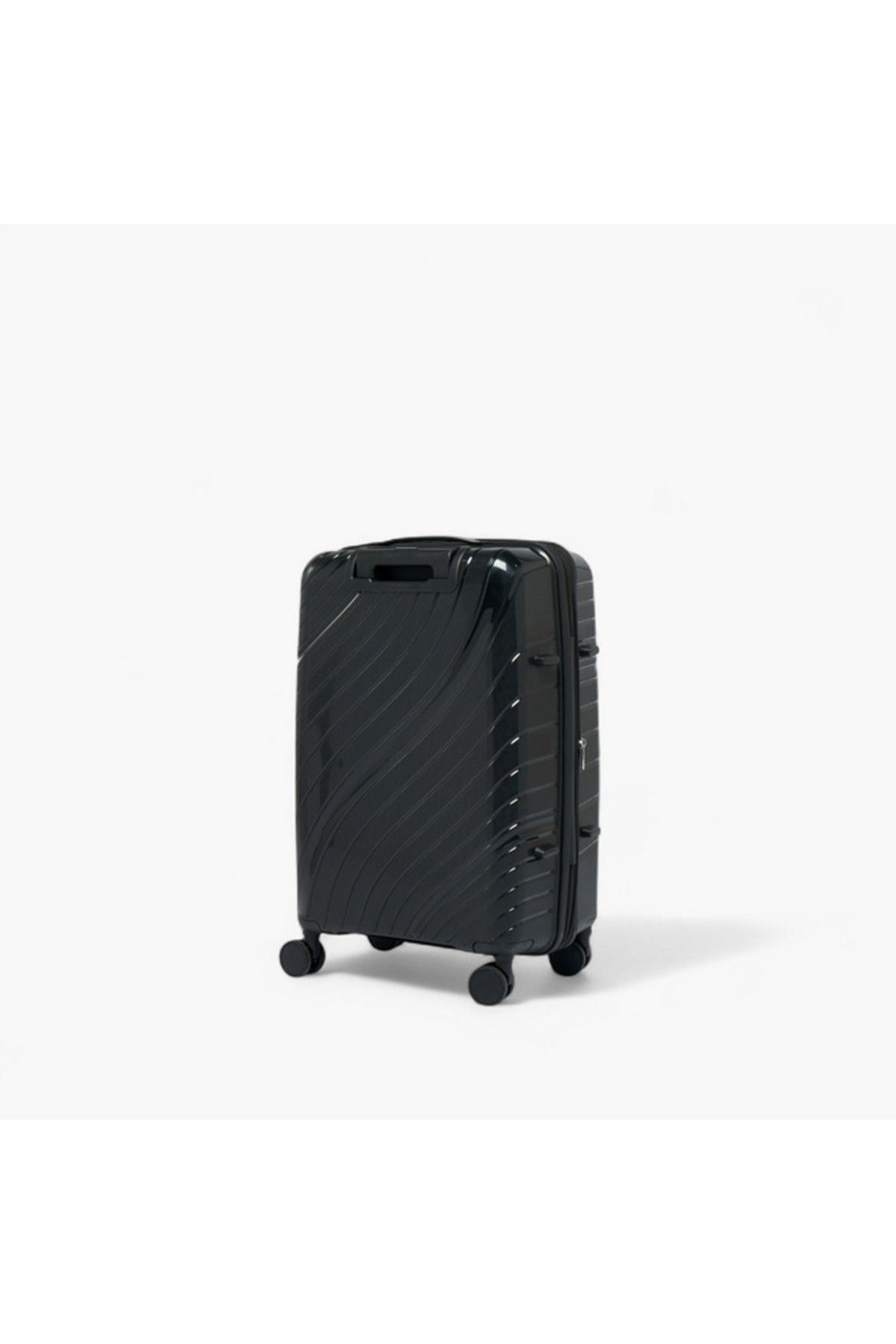 Oaklan by Shoexpress-Textured Hardcase Trolley Bag with Retractable Handle - 24 Inches Check-in Bag 3