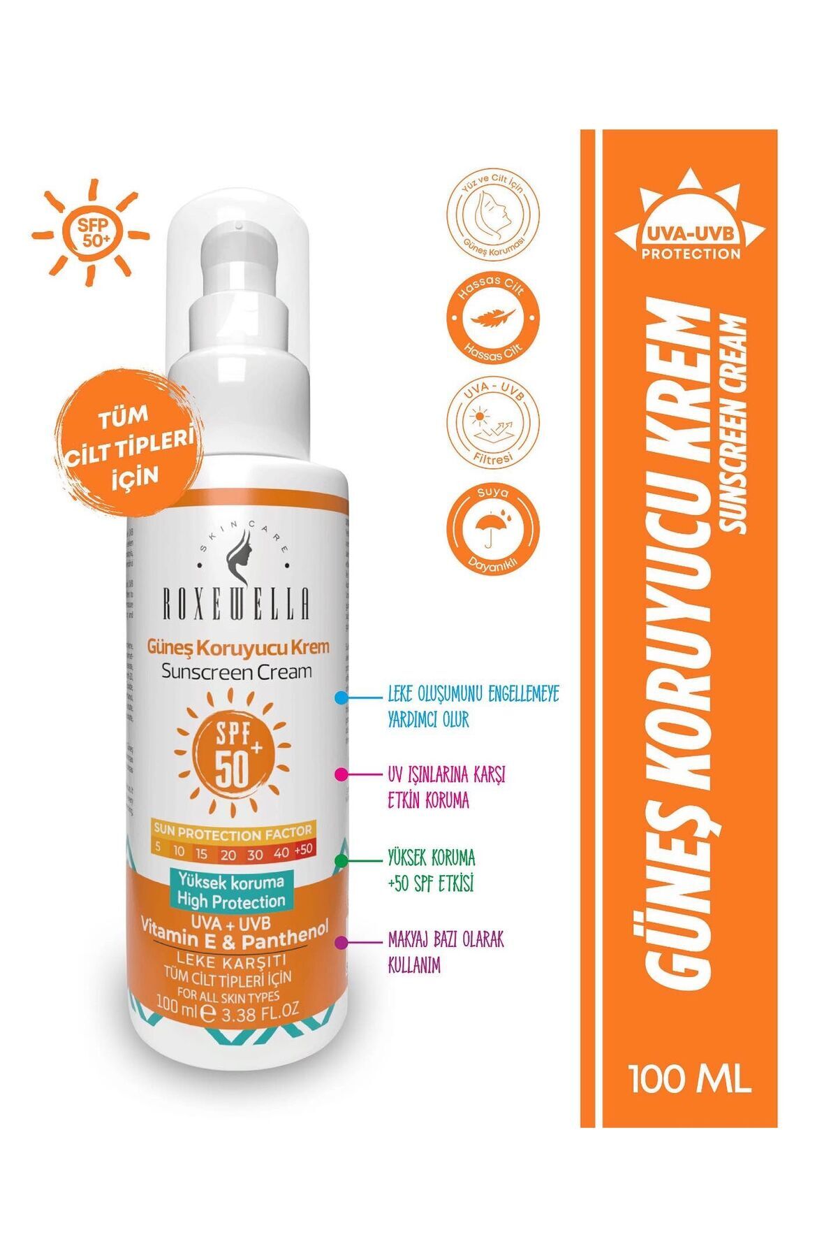Leke Karşıtı Güneş Kremi 100ml 50 Spf Leke Karşıtı - Epilasyon Ve Ağda Sonrası Bakım Kremi — 202 — تصویر 5 از 7