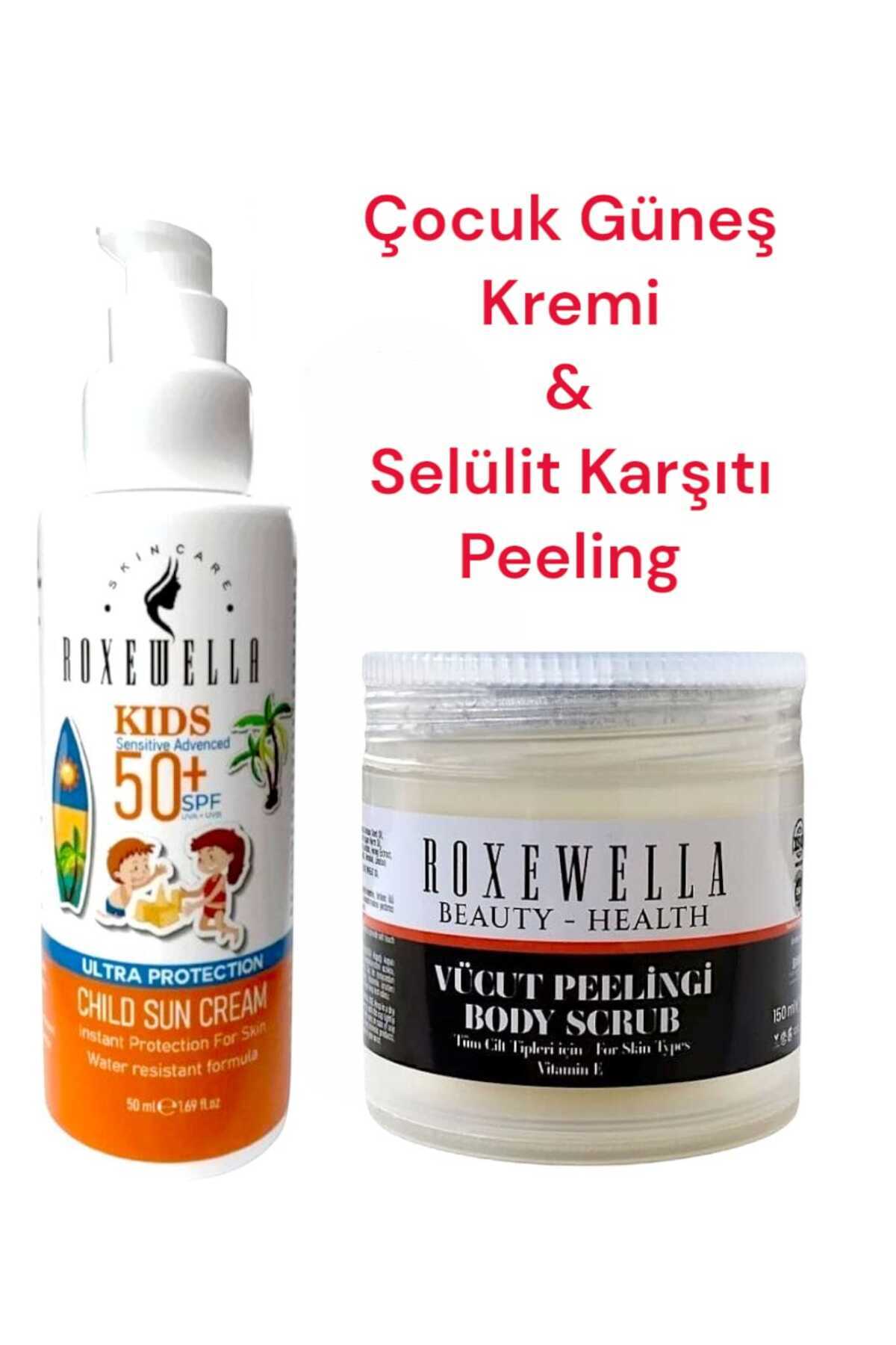 ROXEWELLA Çocuk-bebek Güneş Kremi Selülit Karşıtı Vücut Peelingi