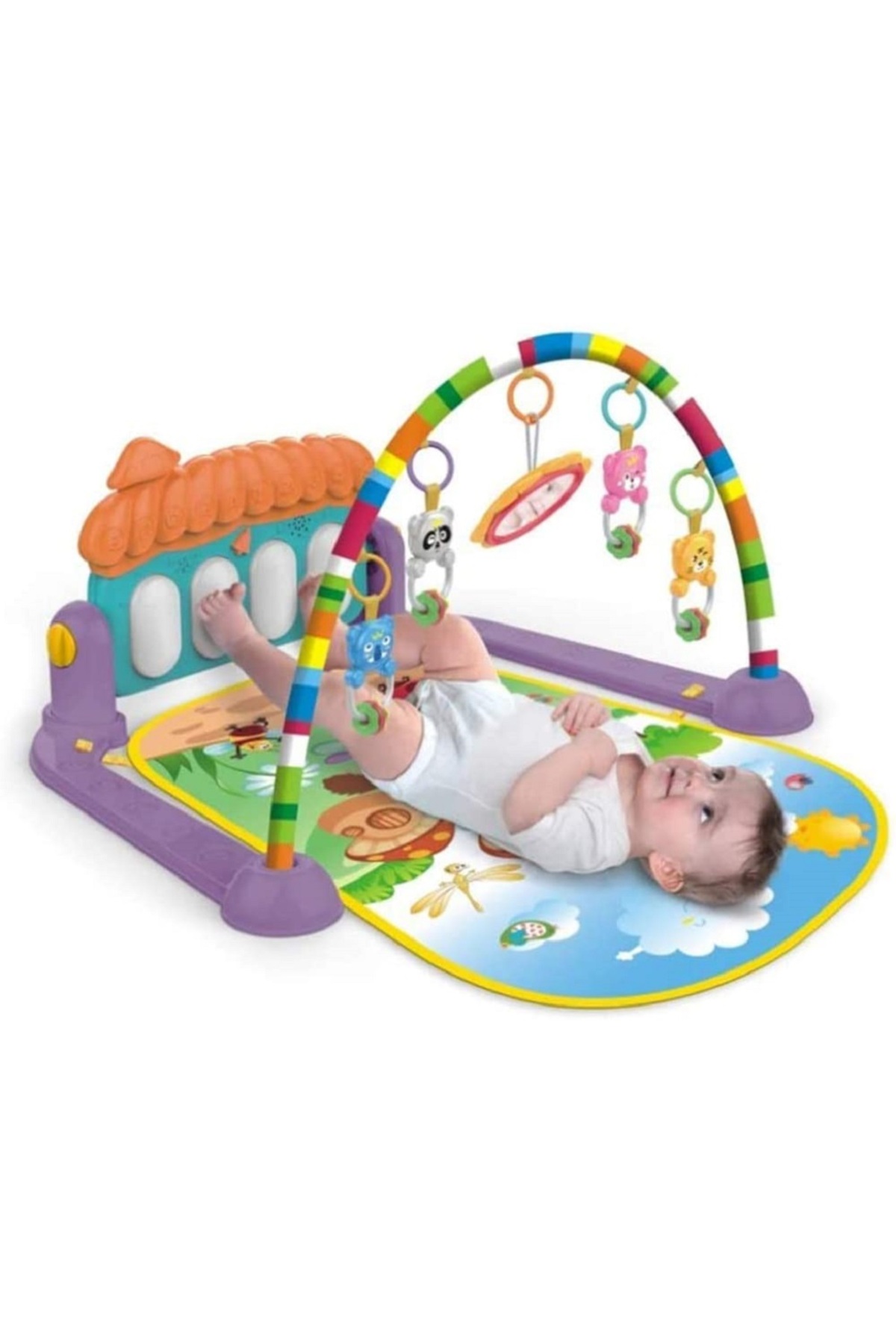 🎹🧸 بساط وسجادة لعب بيانو للأطفال حديثي الولادة 3×1 – موسيقى وألعاب ترفيهية وتنمية مهارات