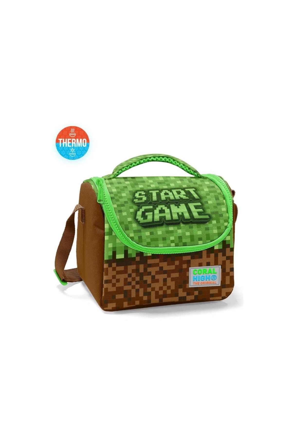 Coral High-Kids Green Craft High Craft Patterned Thermo Lunchbox 11792 1