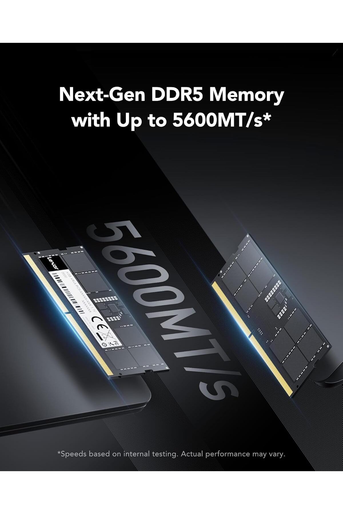 Lexar-ذاكرة Lexar SODIMM DDR5 RAM سعة 16 جيجابايت وتردد 5600 ميجاهرتز وذاكرة DDR5 SODIMM عالية الأداء لأجهزة الكمبيوتر المحمولة بـ 262 سنًا 5