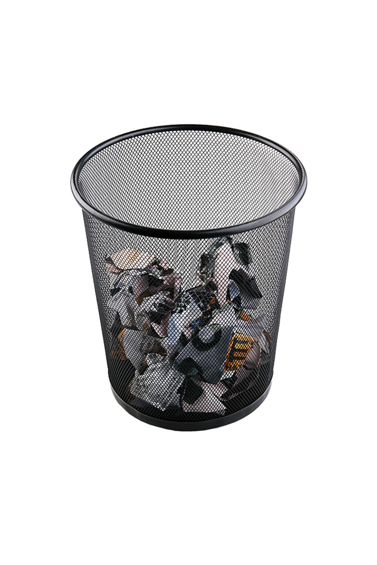 Generic-Waste Basket | Trash Can Metal Wire Circular Mesh Bin | Lightweight and Stylish | Ideal Garbage Tras 3