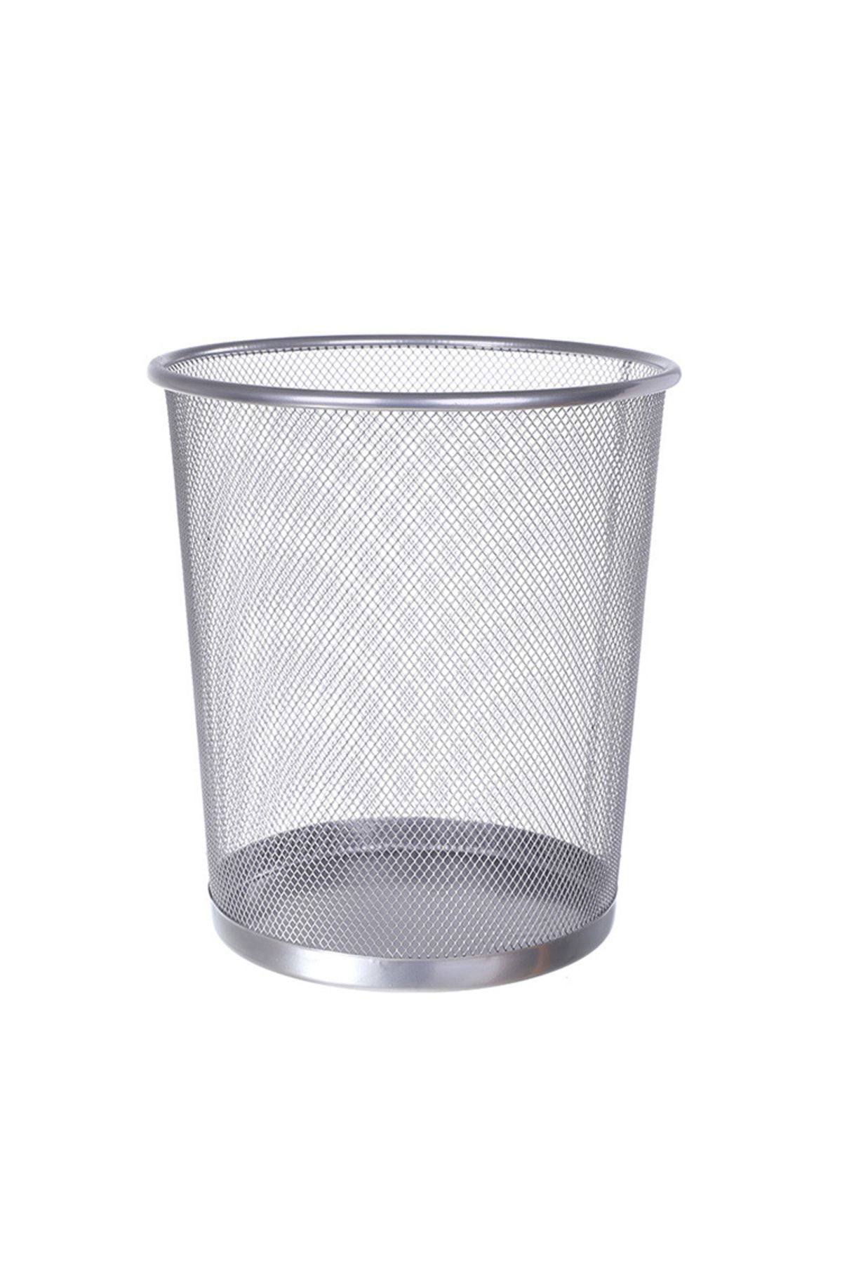 Generic-Waste Basket | Trash Can Metal Wire Circular Mesh Bin | Lightweight and Stylish | Ideal Garbage Tras 2