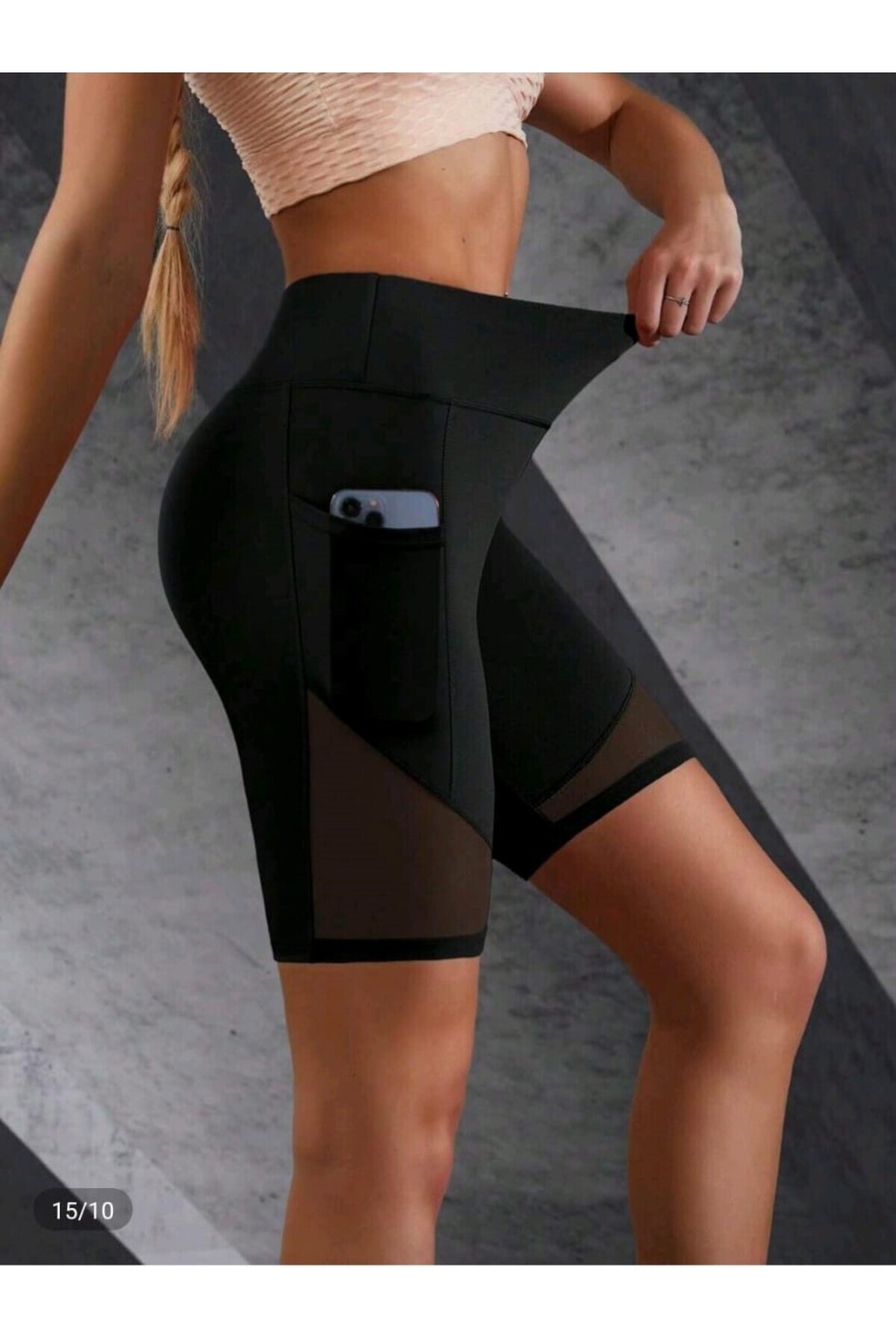 Stail Moda Kadın Siyah Dalgıç Kumaş Yırtmaçlı Etek Görünümlü Şık Deniz Şortu 2025