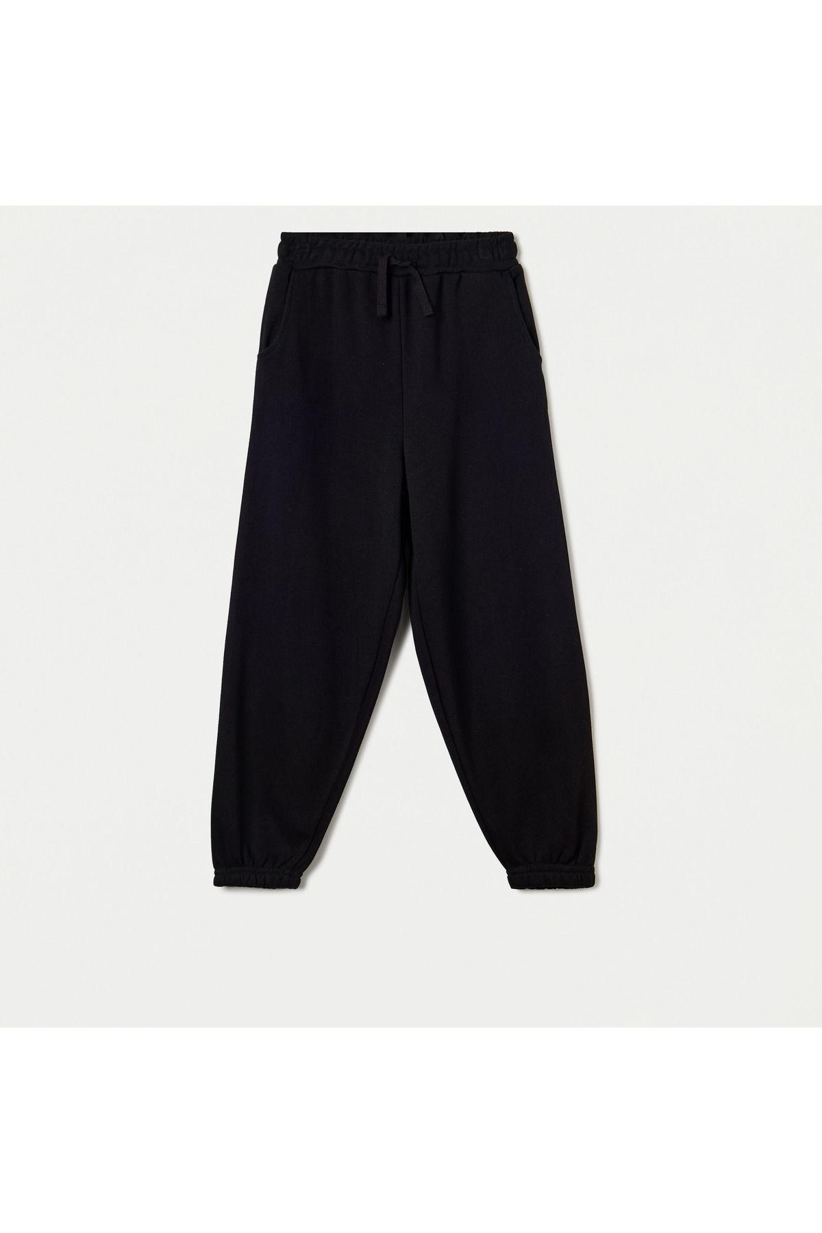 Juniors-Solid Joggers with Drawstring Closure and Pockets 1