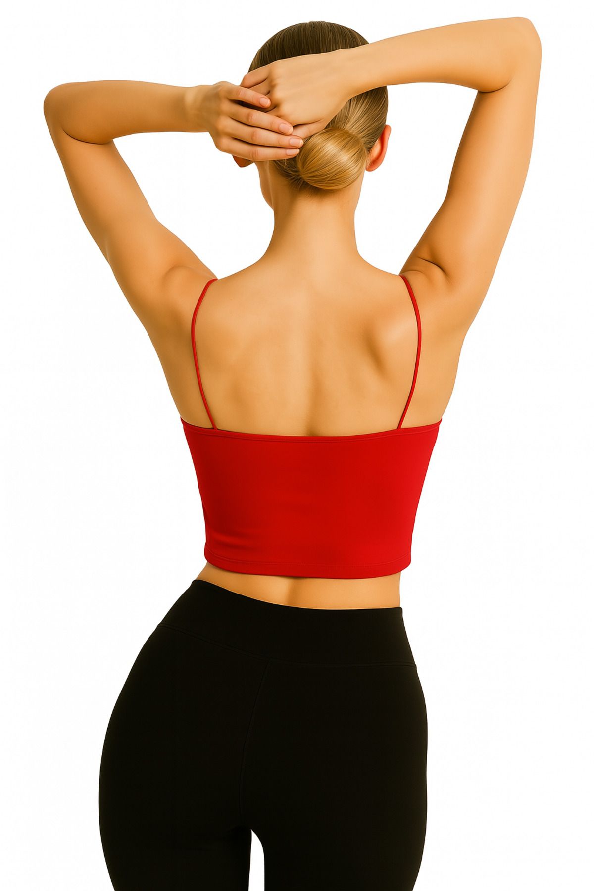 ParlaMira-Women's Viscose Lycra Double Layer Undershirt Crop Bustier with Non-Showing Thread Strap 2