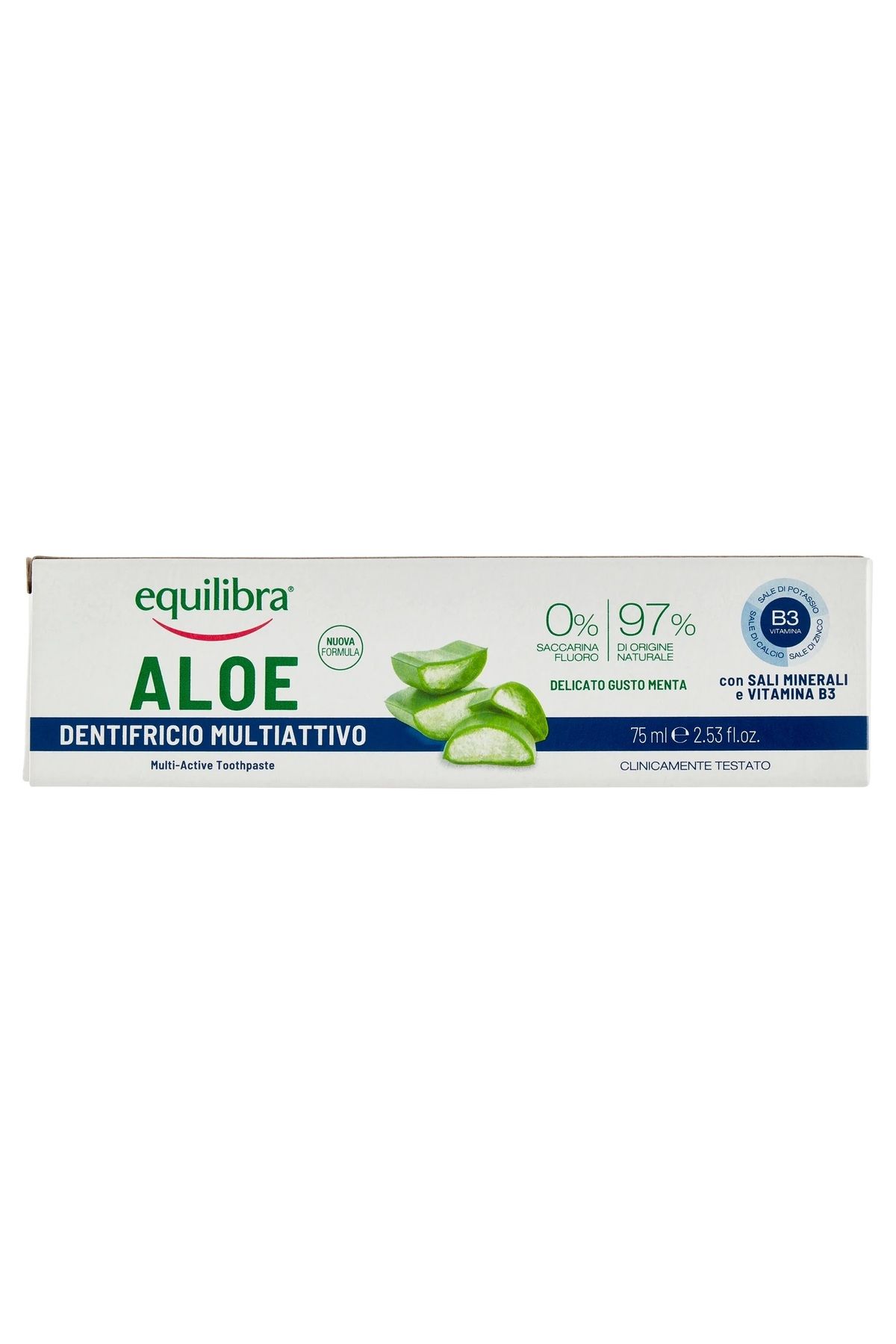 Equilibra-Aloe Multiactive Toothpaste, Anti-Caries, Anti-Tartar, Gingival Protector, 75 ml, Equilibra 2