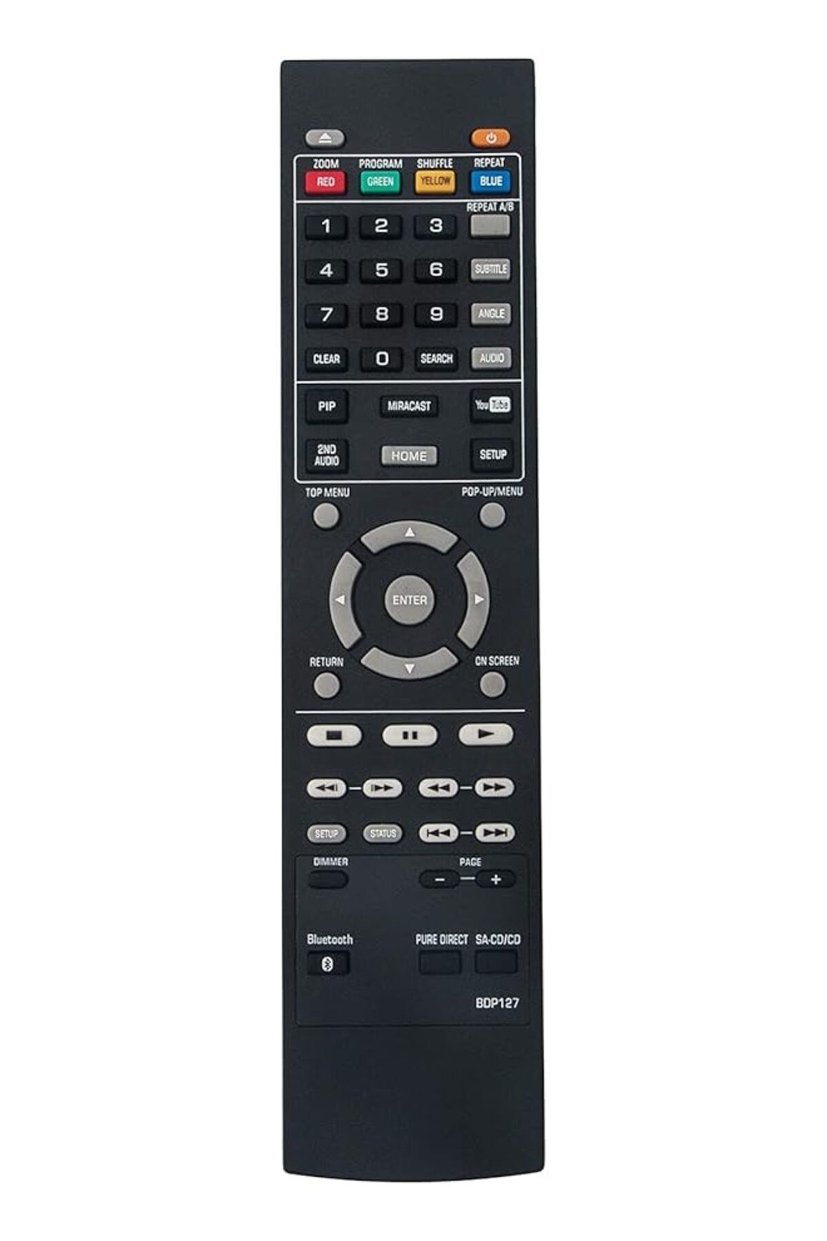 The Bros-Replaced Remote Control BDP127 Fit for Yamaha Blu-Ray Player BD-A1040 BDA1040 1