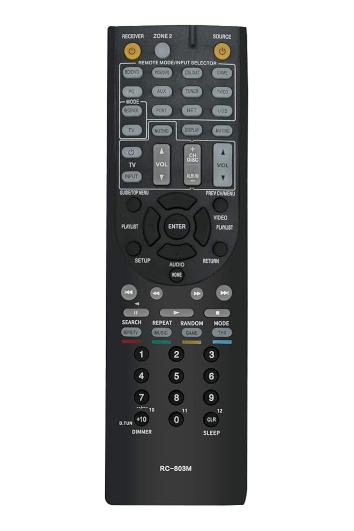 The Bros-RC-803M Replaced Remote Control Fit for ONKYO HT-S8409 TX-NR609 HT-S7409 TX-NR609B AV Receiver 1