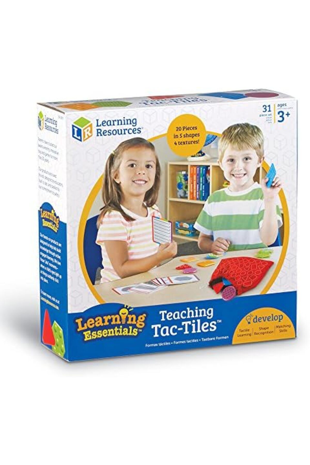 Learning Resources-Learning Resources Teaching Tac-Tiles, Hands-on Learning, Set of 20 Pieces, Ages 3+ 5