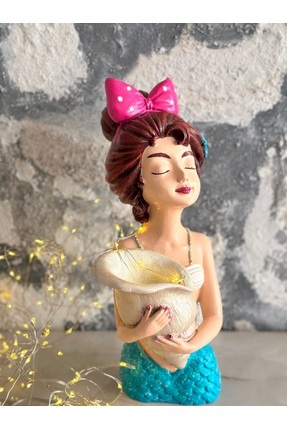 Kumsal Hobi Sanat Polyester Salyangoz Tutan Deniz Kızı