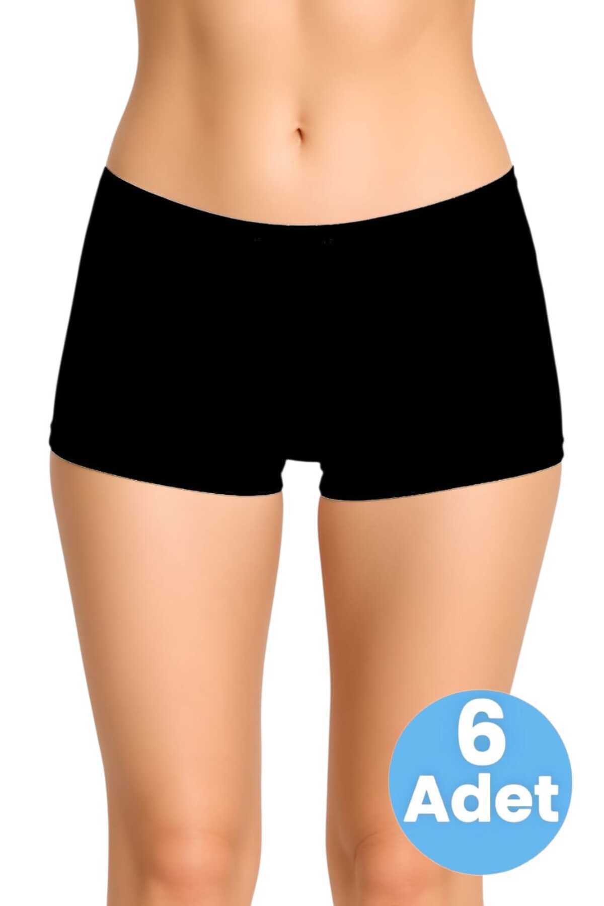 Tezzgelsin Kadın 6'lı Pamuklu Likralı Boxer Külot