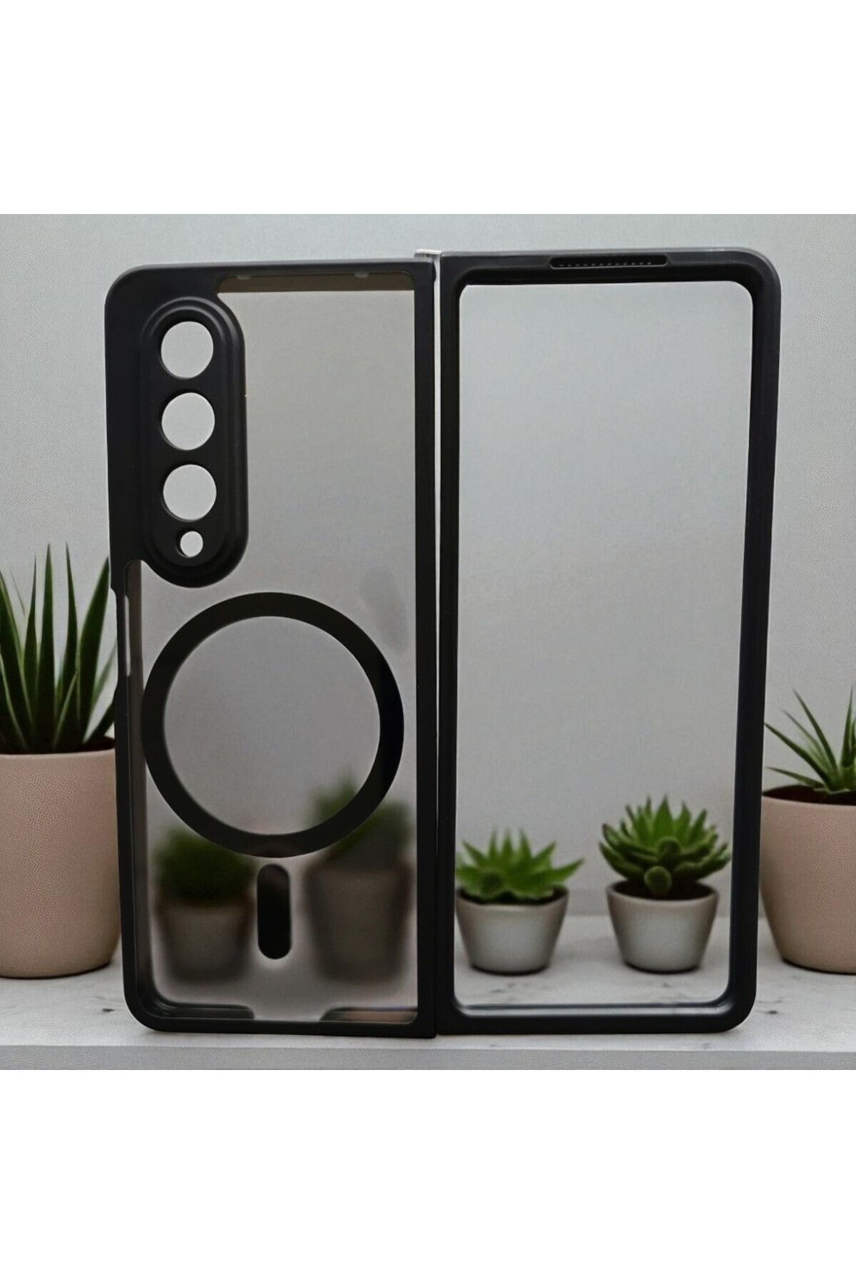 Gtech-Phone Case Hybrid Acrylic Clear+TPU, MagSafe, Compatible with Samsung Galaxy Z Fold 4, Lightweight 4