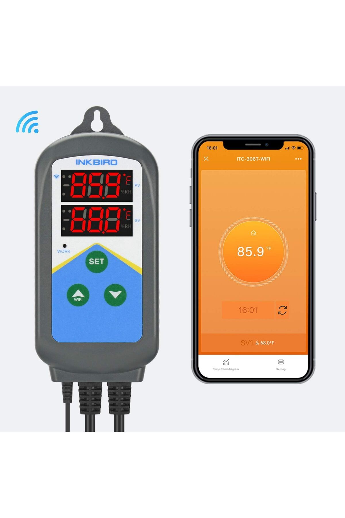 Inkbird-ITC-306T-WIFI Heating Temperature Controller, 24 Hours Digital Cycle Timer Thermostat for Gr 3
