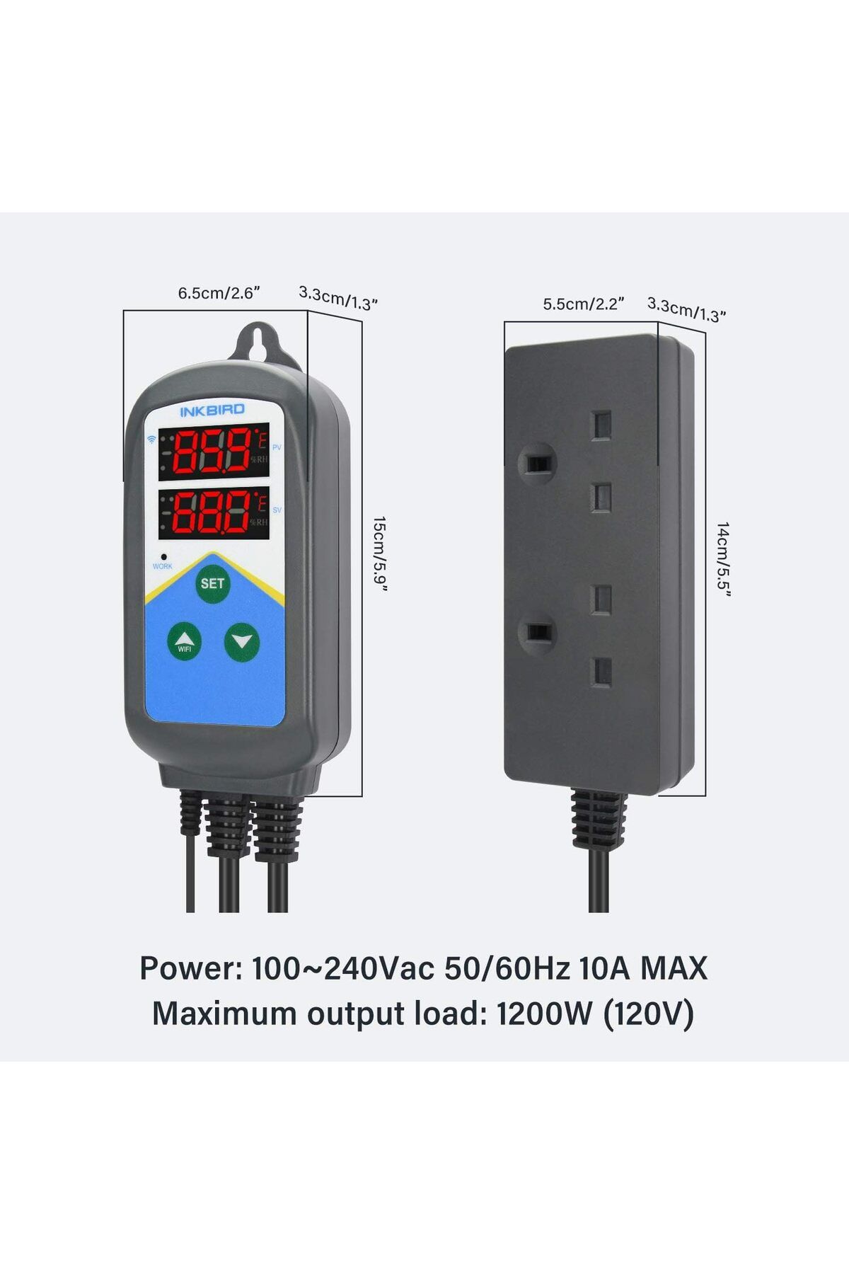 Inkbird-ITC-306T-WIFI Heating Temperature Controller, 24 Hours Digital Cycle Timer Thermostat for Gr 7