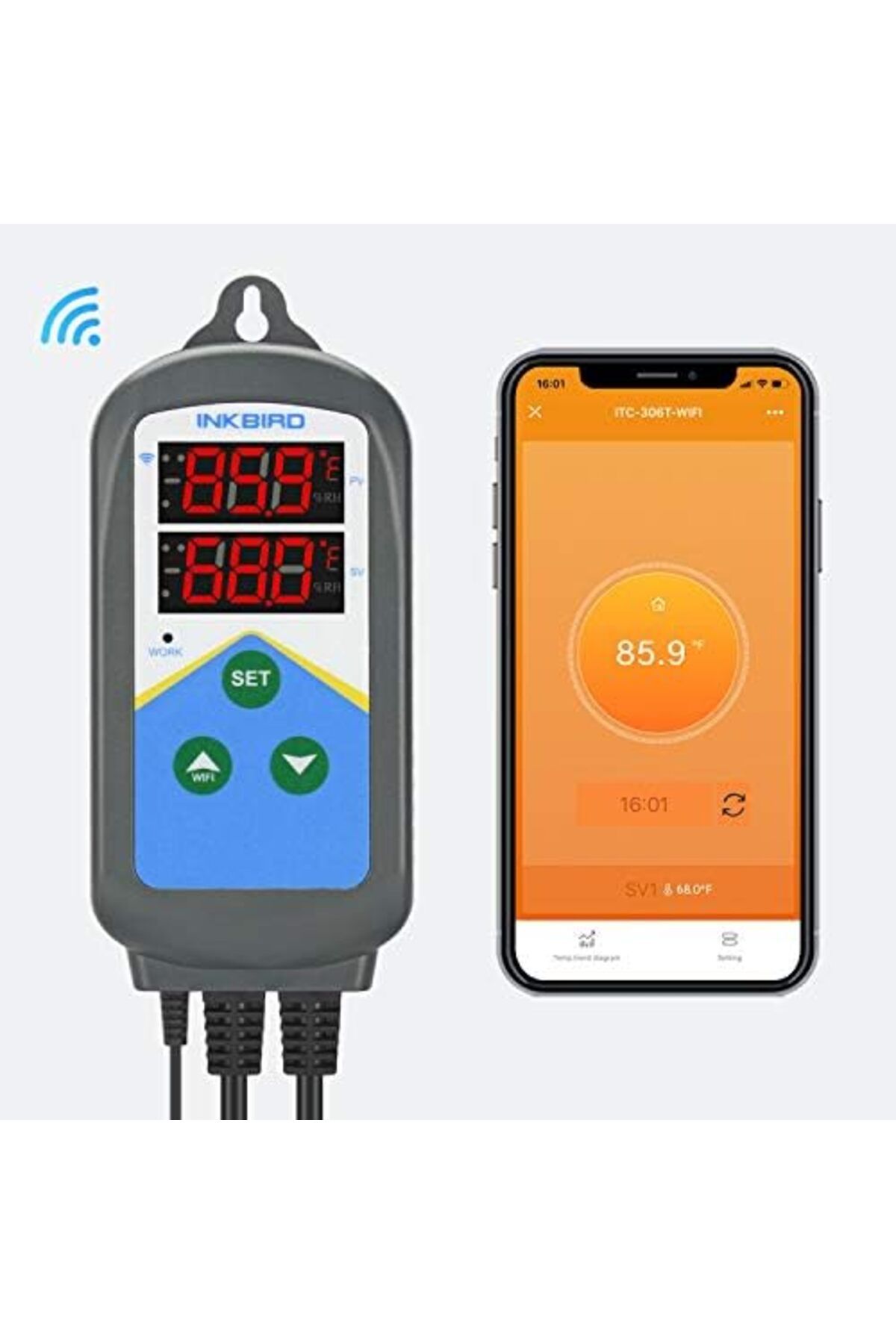 Inkbird-ITC-306T-WIFI Heating Temperature Controller, 24 Hours Digital Cycle Timer Thermostat for Gr 4