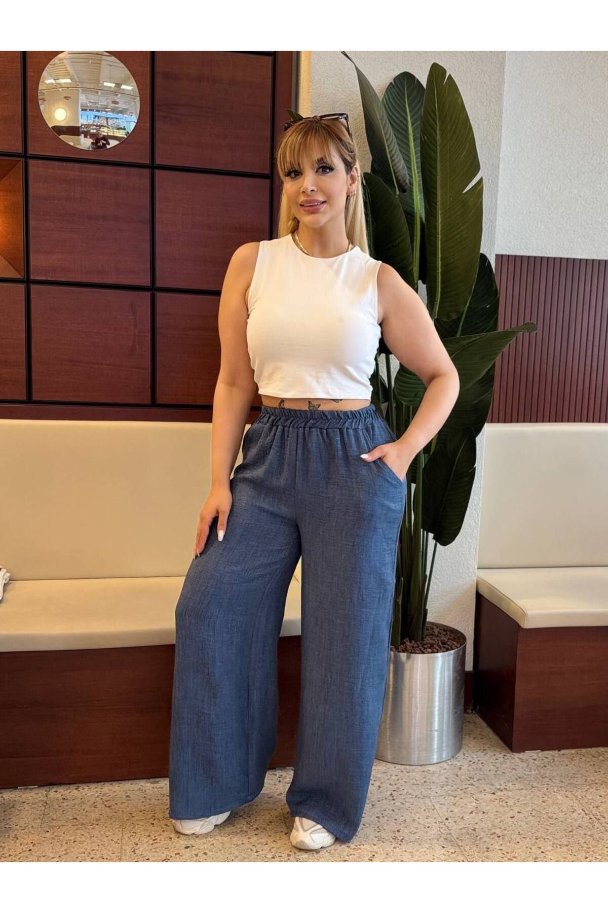 LİKRA-PANTALONI DE LENJERIE SOFIA FEMEI MARE DE MĂRIME CU BULĂ, ELASTIC LA TAILĂ 2