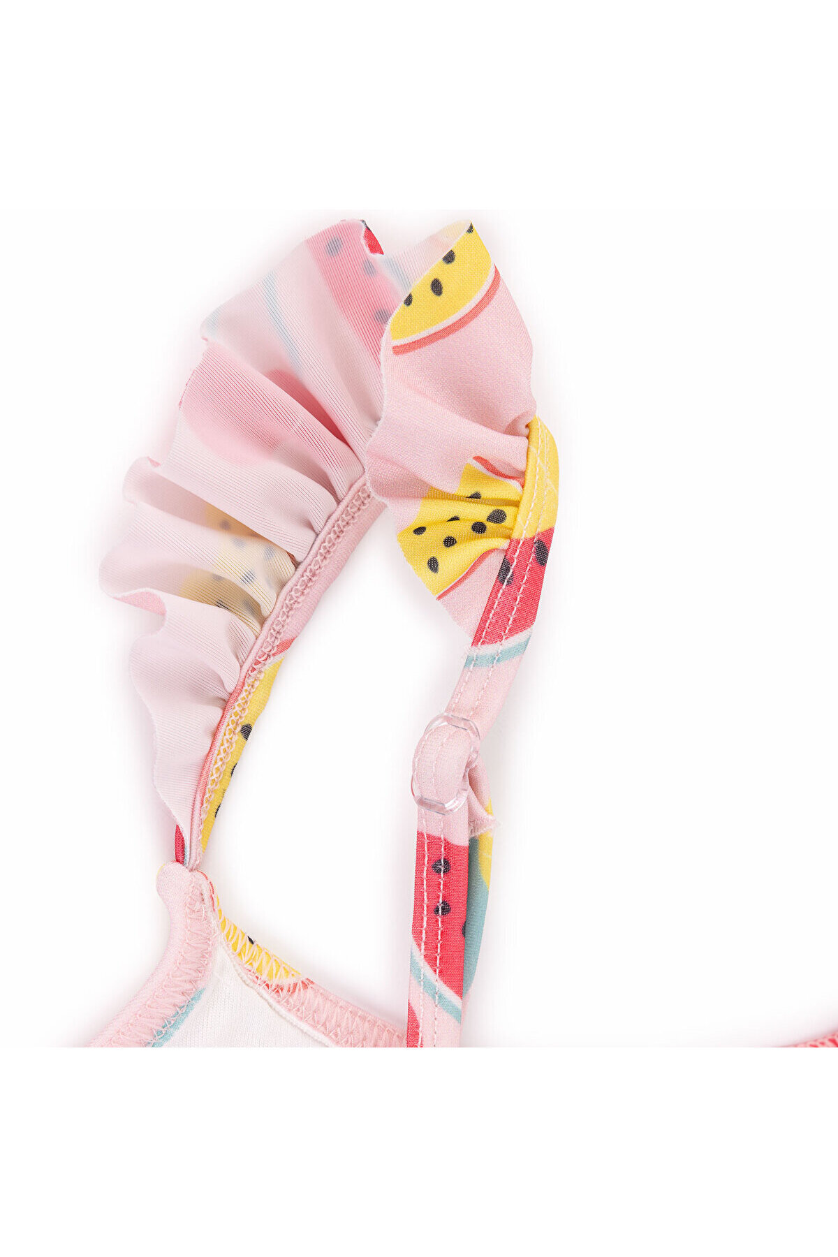 ebebek Hello Baby HelloBaby Kız Bebek Bikini Alt-Üst 2li Takım Meyve Desenli Pembe fotoğrafı 3 (önizleme)