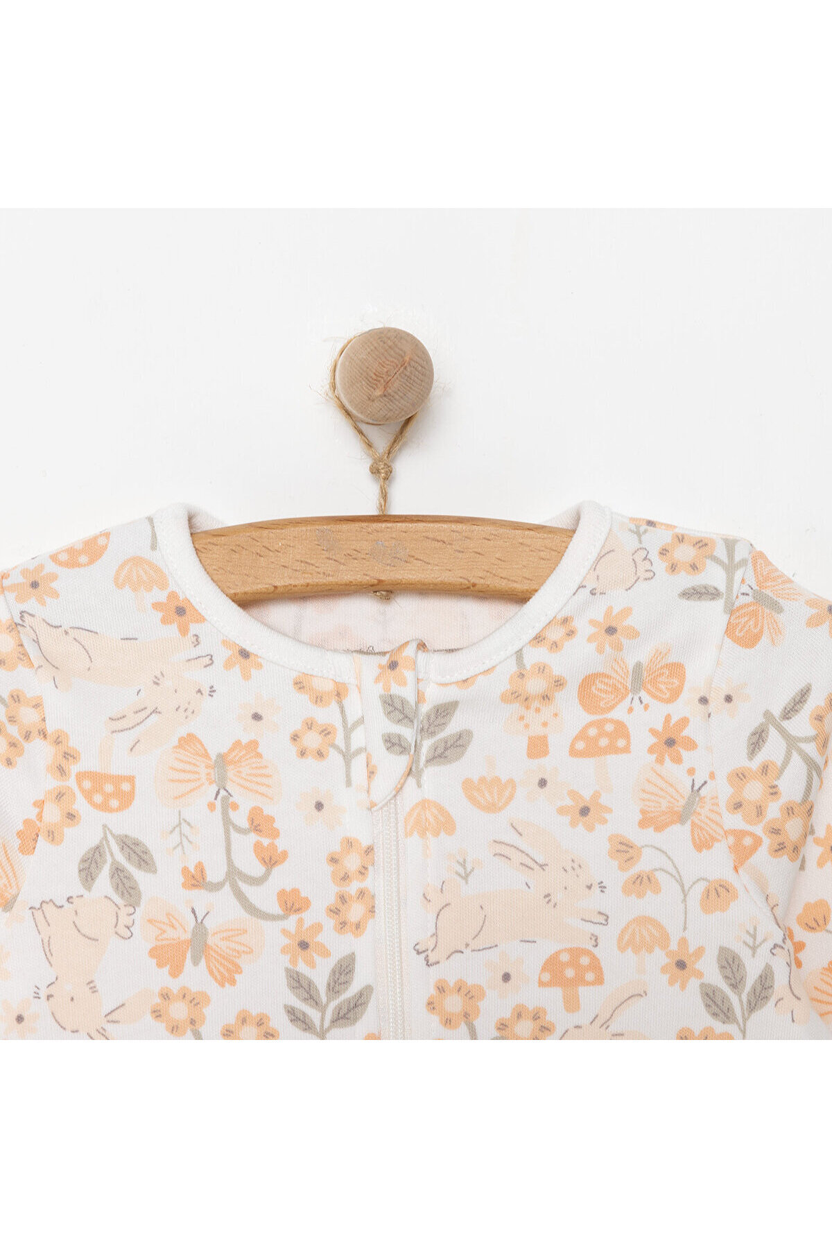 ebebek Hello Baby HelloBaby Yenidoğan Kız Organik Patikli Tulum Kız Bebek fotoğrafı 3 (önizleme)