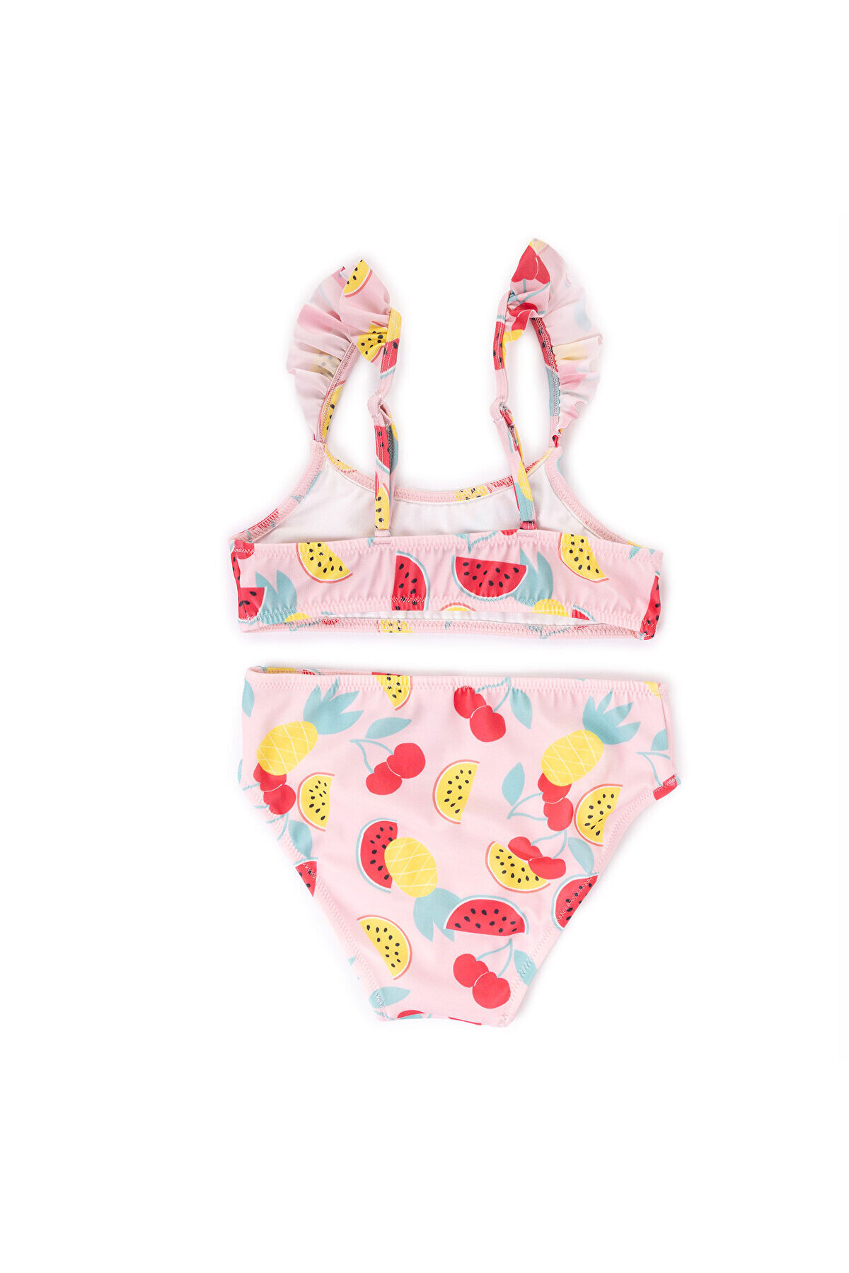 ebebek Hello Baby HelloBaby Kız Bebek Bikini Alt-Üst 2li Takım Meyve Desenli Pembe fotoğrafı 2 (önizleme)