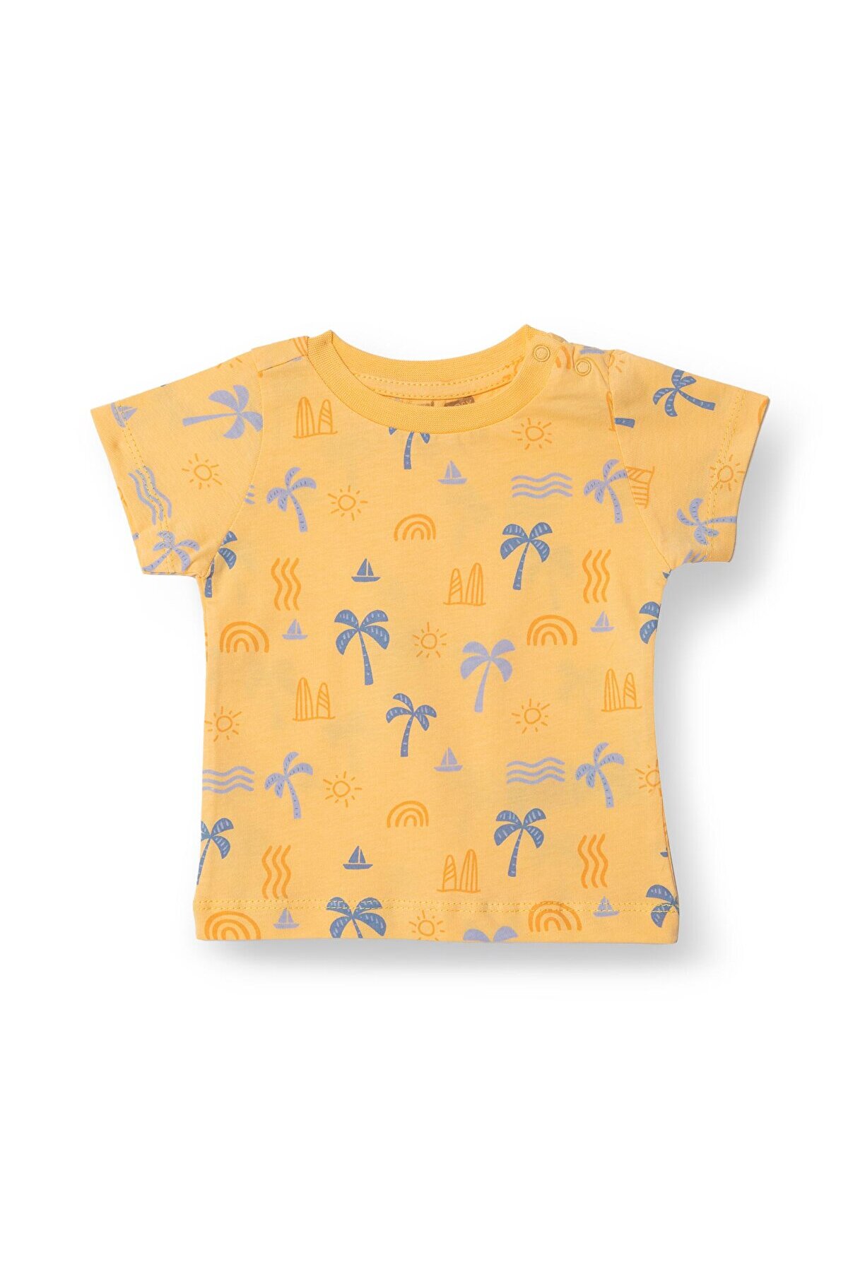 ebebek Hello Baby HelloBaby Basic Erkek Palmiye Ağacı Baskılı T-Shirt Erkek Bebek fotoğrafı 3 (önizleme)